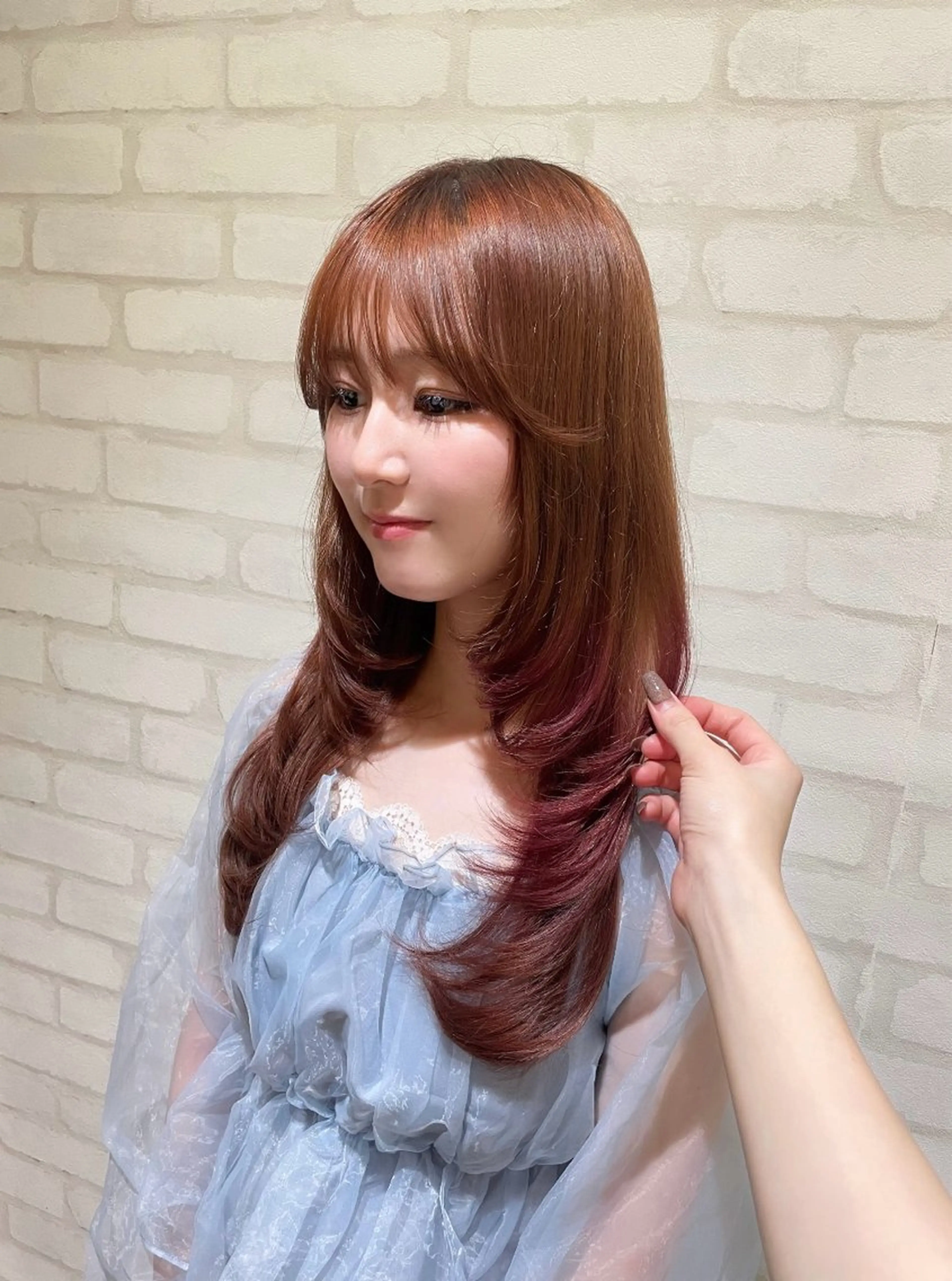 ロング レイヤーカット 太田陽葉里/ パーマモデル募集中のヘアスタイル