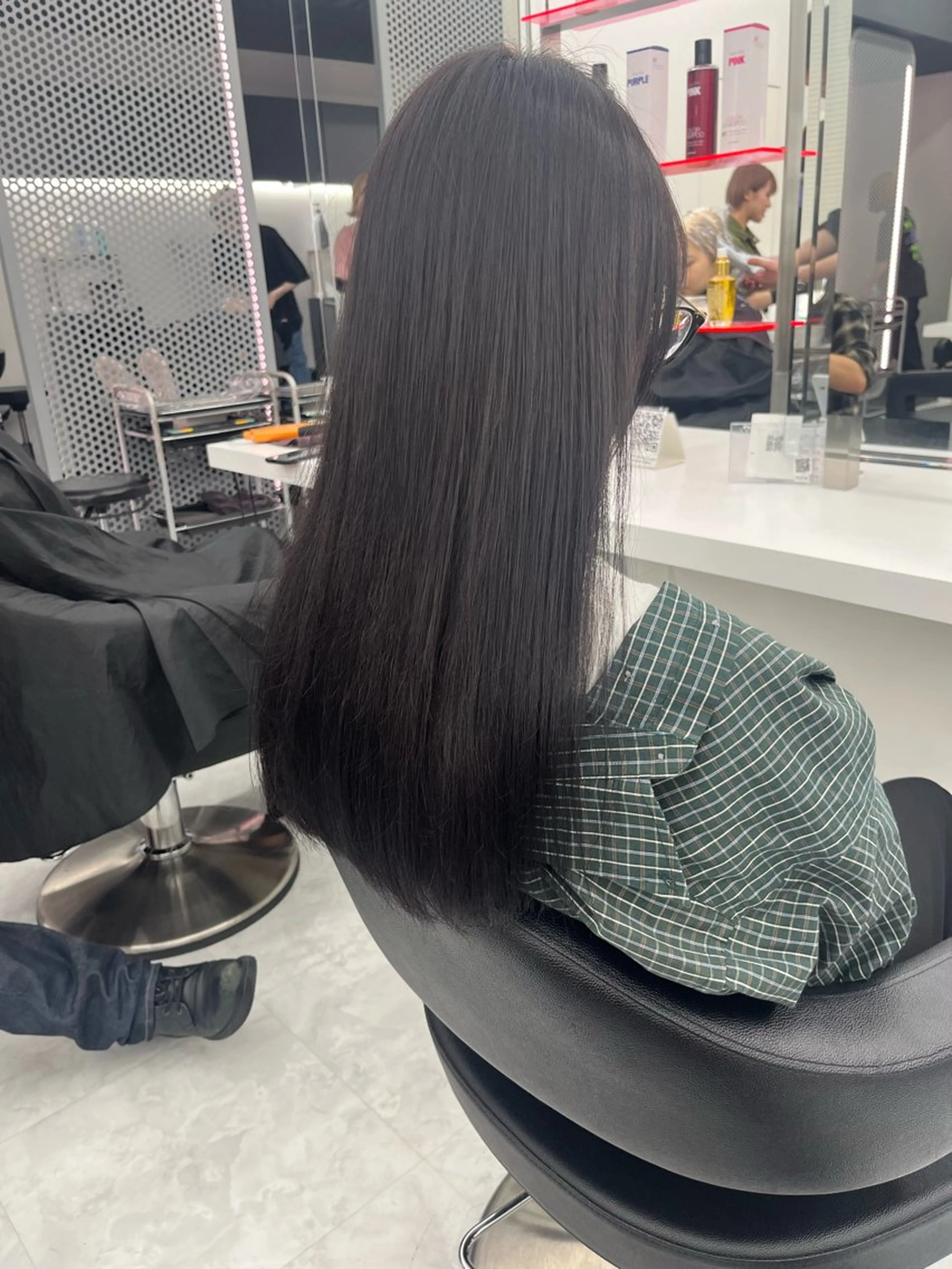 ロング カラー 黒髪 ラベンダーカラー ヘアカラー 💖トレンド夏 カラー💖FUTAのヘアスタイル