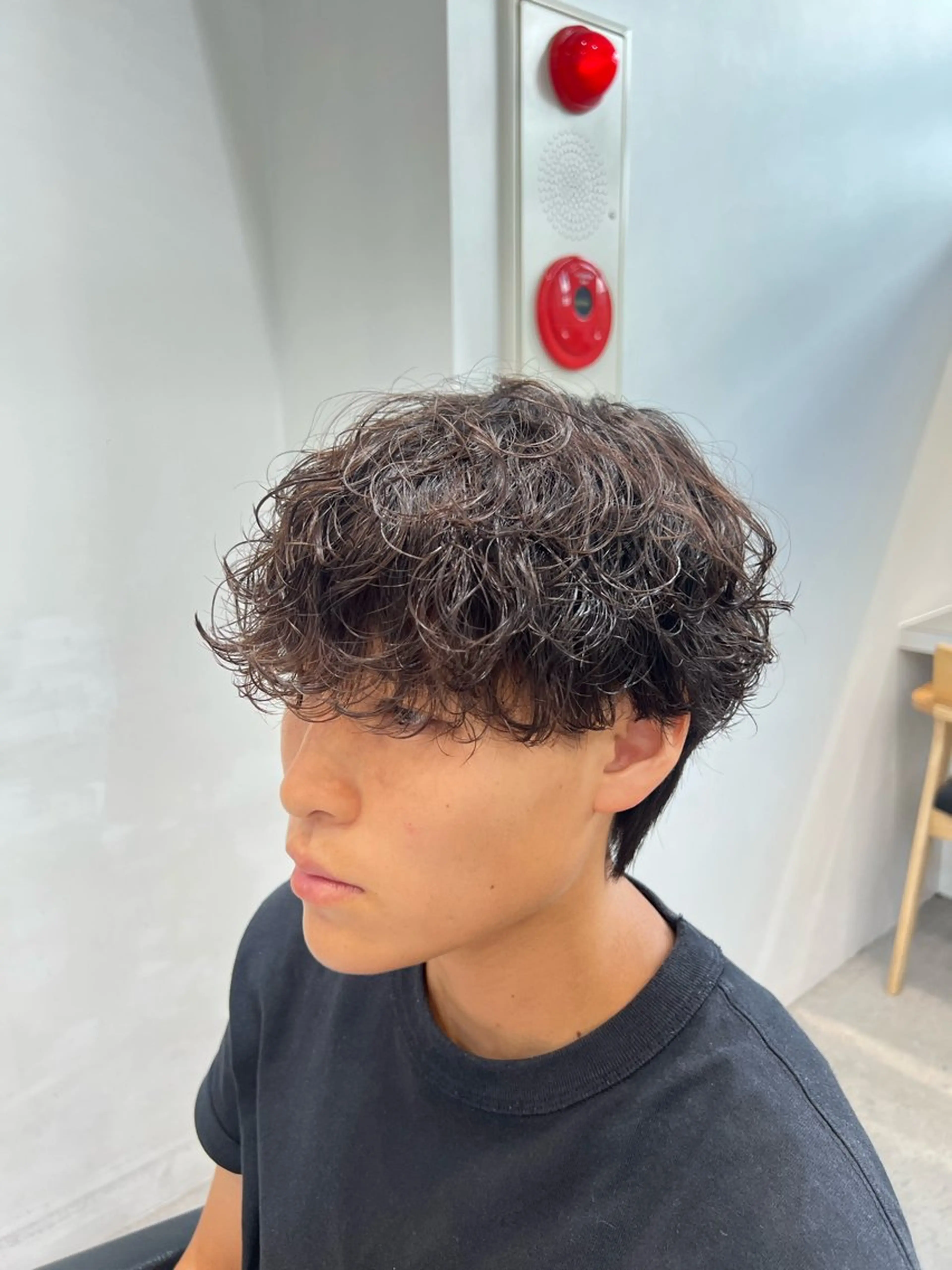 パーマ メンズ メンズパーマ 波巻きパーマ カット パーマ fifth渋谷☆ 飯村 和輝のヘアスタイル
