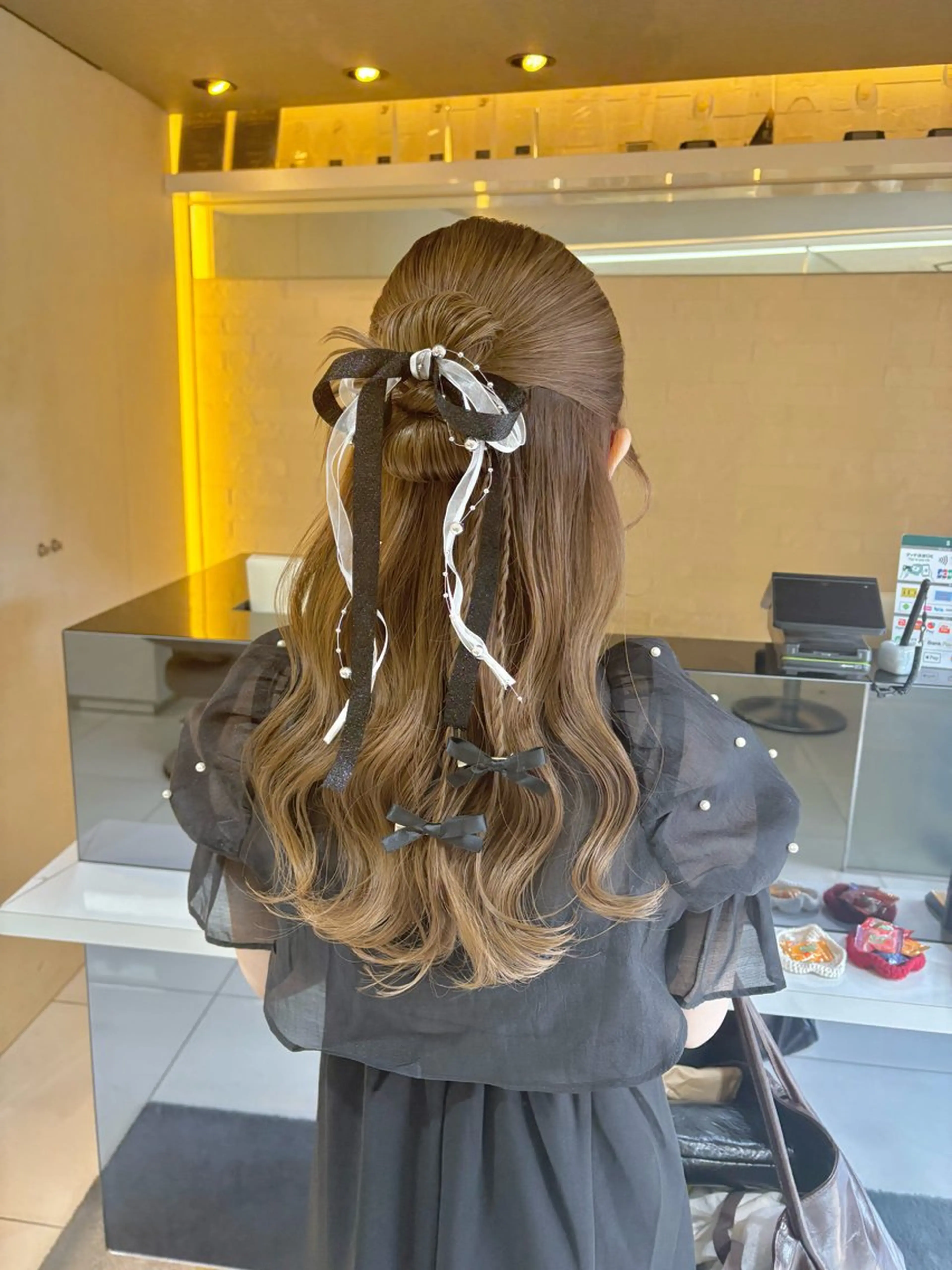 🎀minomo限定10%off🪽　　　　　　　　　　　　　　　　【ハーフアップアレンジ🤍】の写真