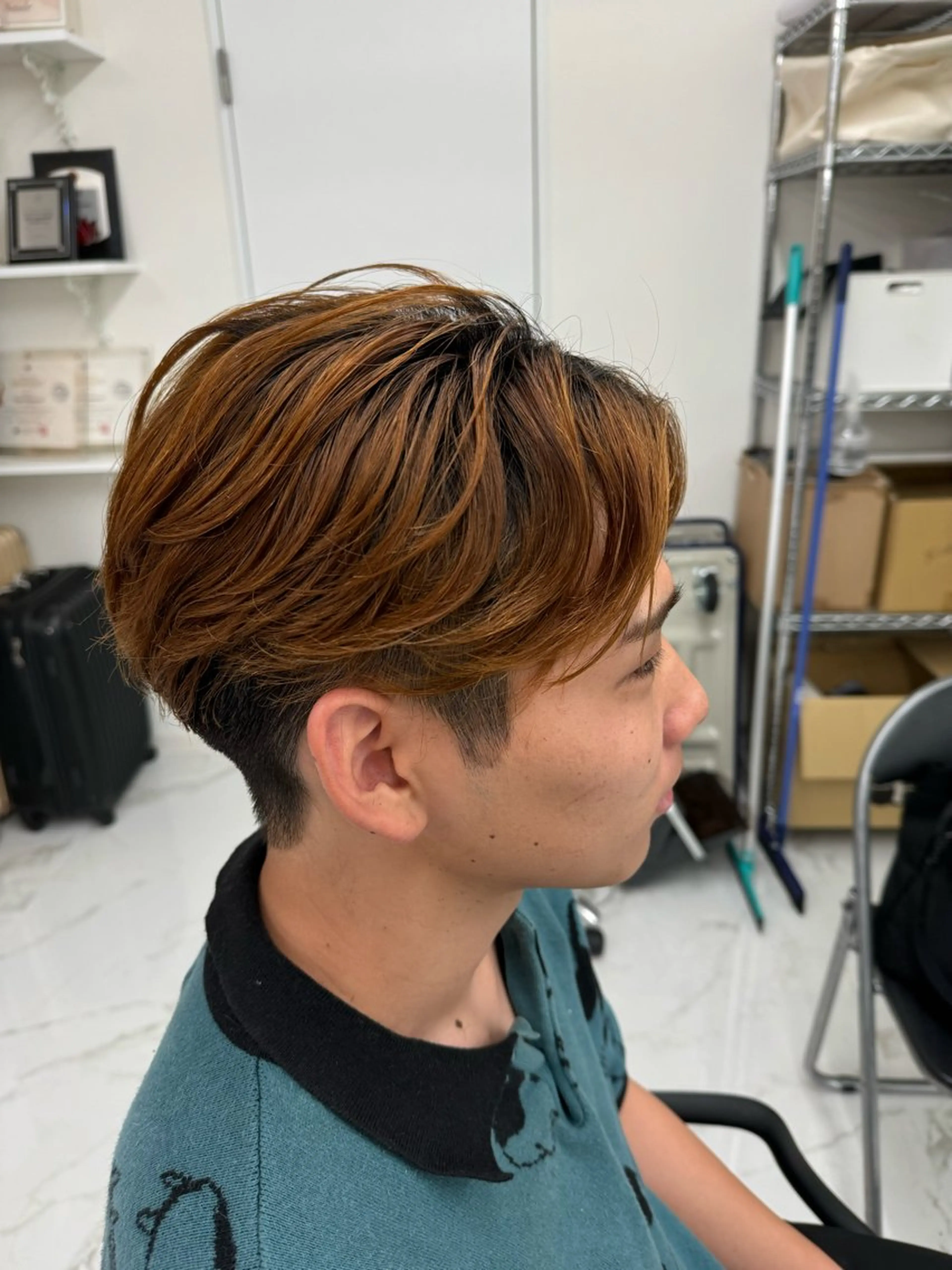 メンズ センターパート フェードカット マッシュ メンズパーマ メンズツイストパーマ パーマ/京都駅 /メンズ/藤井 翔のヘアスタイル