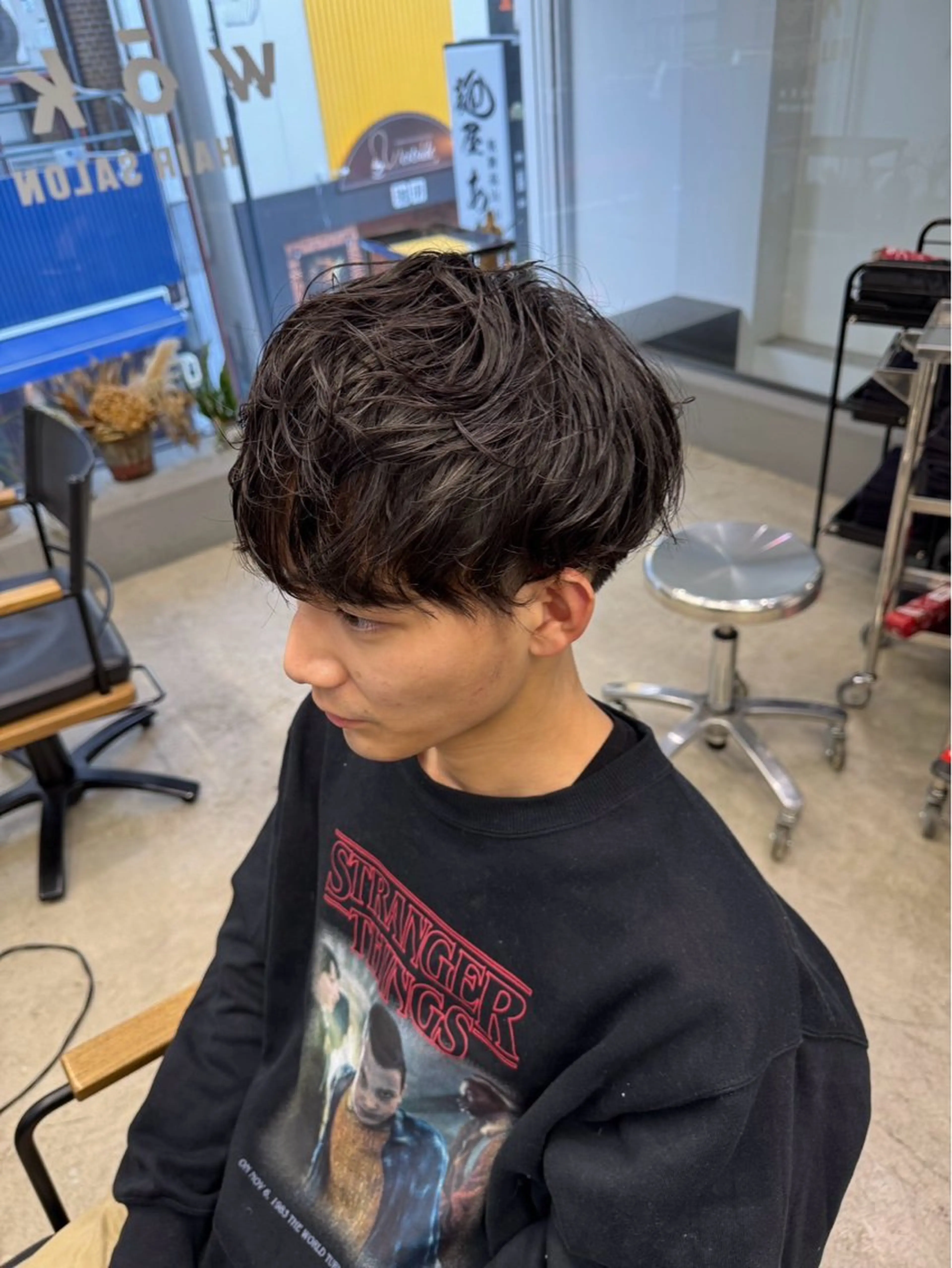 ショート パーマ メンズ カット パーマ メンズ専門サロン wokeのヘアスタイル