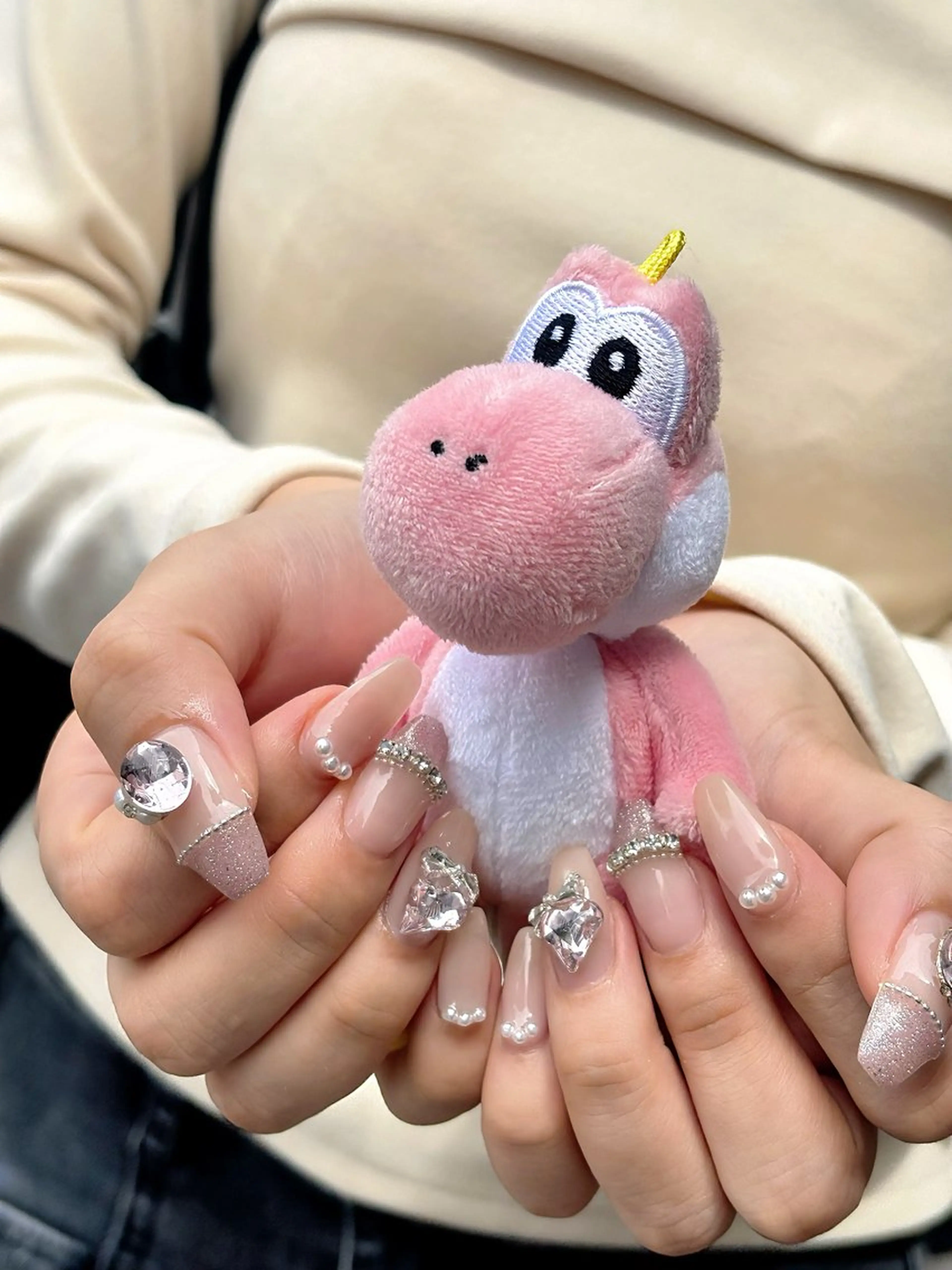 ネイル オーロラネイル チークネイル ハート ミラーネイル リボン ハンドネイル 🫧OPELIA NAIL渋谷🫧のネイルデザイン