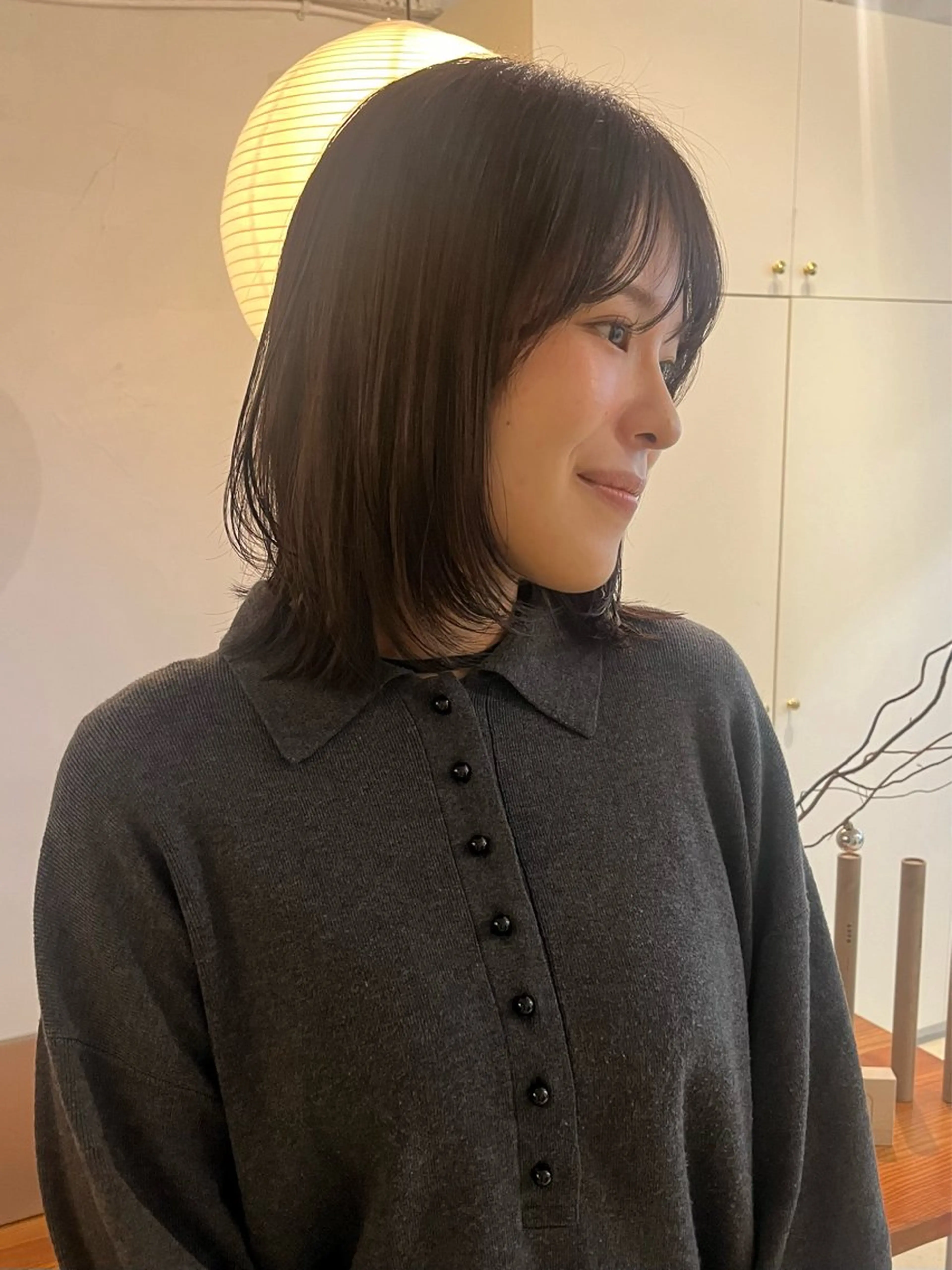 ミディアム カット ヘアカラー 横浜美容室LINE /古賀紅音🍃のヘアスタイル