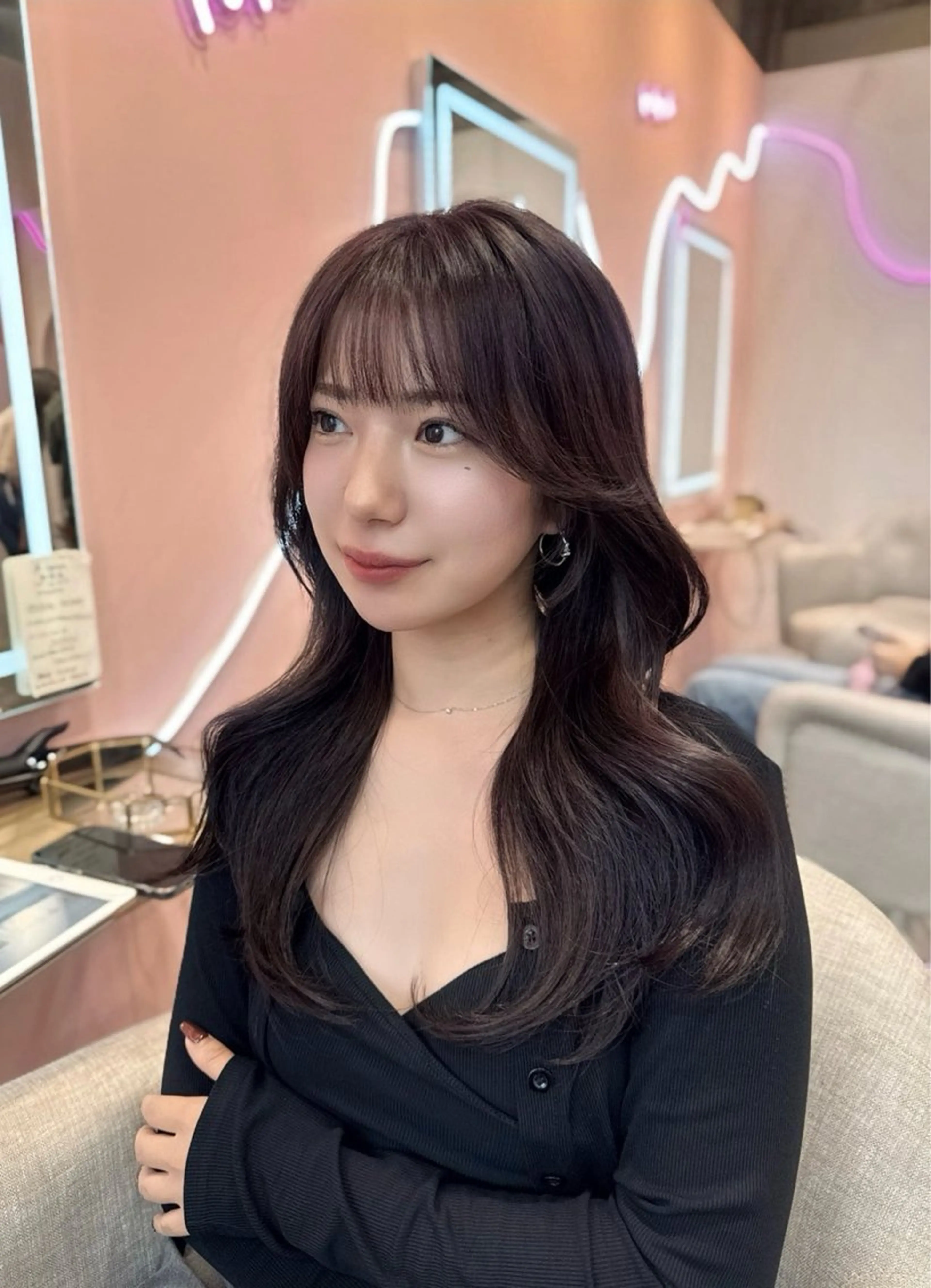 ロング カット ヘアカラー wixymimi　hair salon所属・艶カラー✨レイヤー 𝐚𝐲𝐚𝐤𝐚のヘアスタイル