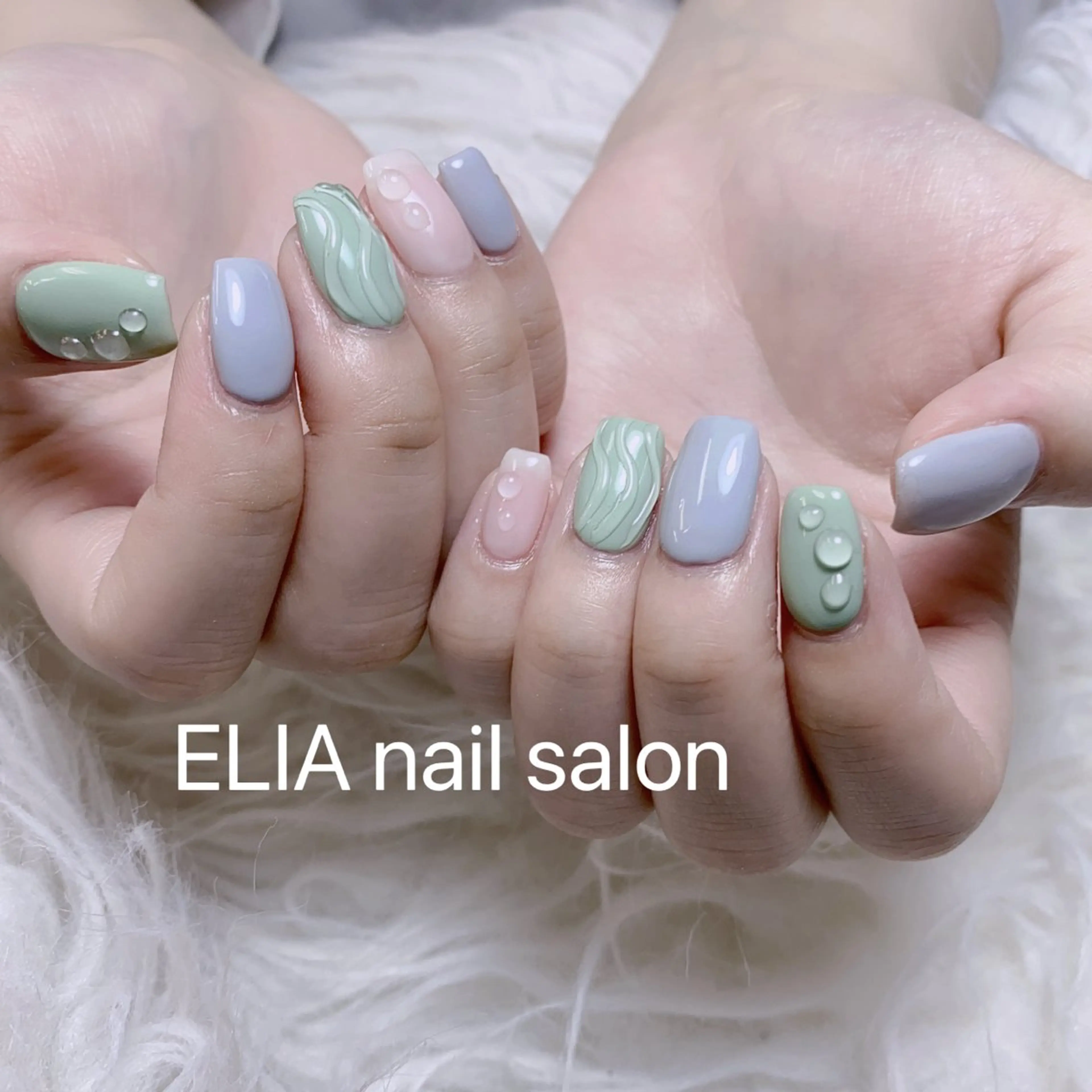 ネイル 持ち込み 春ネイル 夏ネイル ワンホンネイル ELIA【エリア】 nailsalonのネイルデザイン