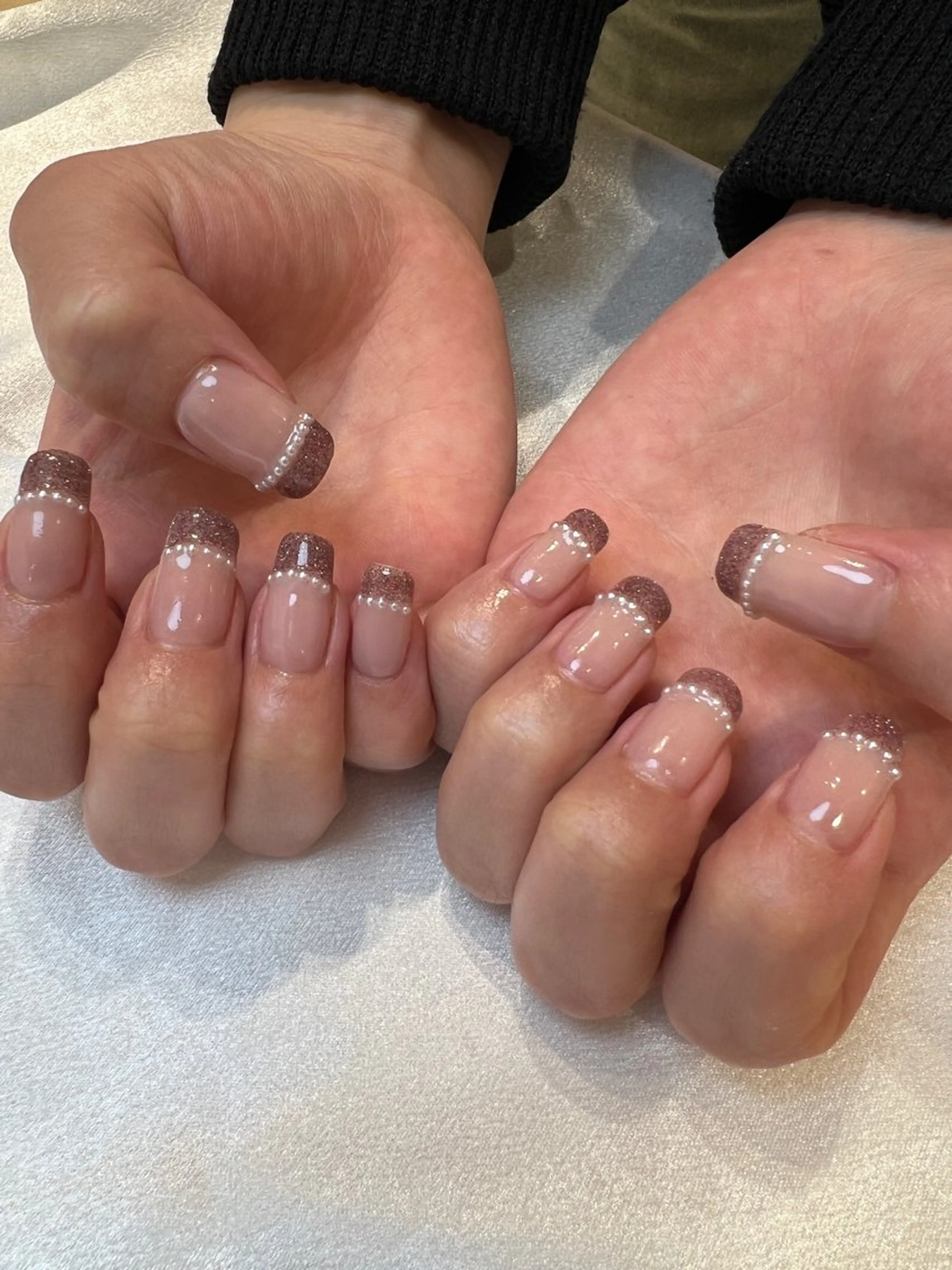 ネイル フレンチネイル オフィスネイル シンプルネイル ハンドネイル 個性派ニュアンス nuts nail所属・【池袋】nuts nail なつみのネイルデザイン