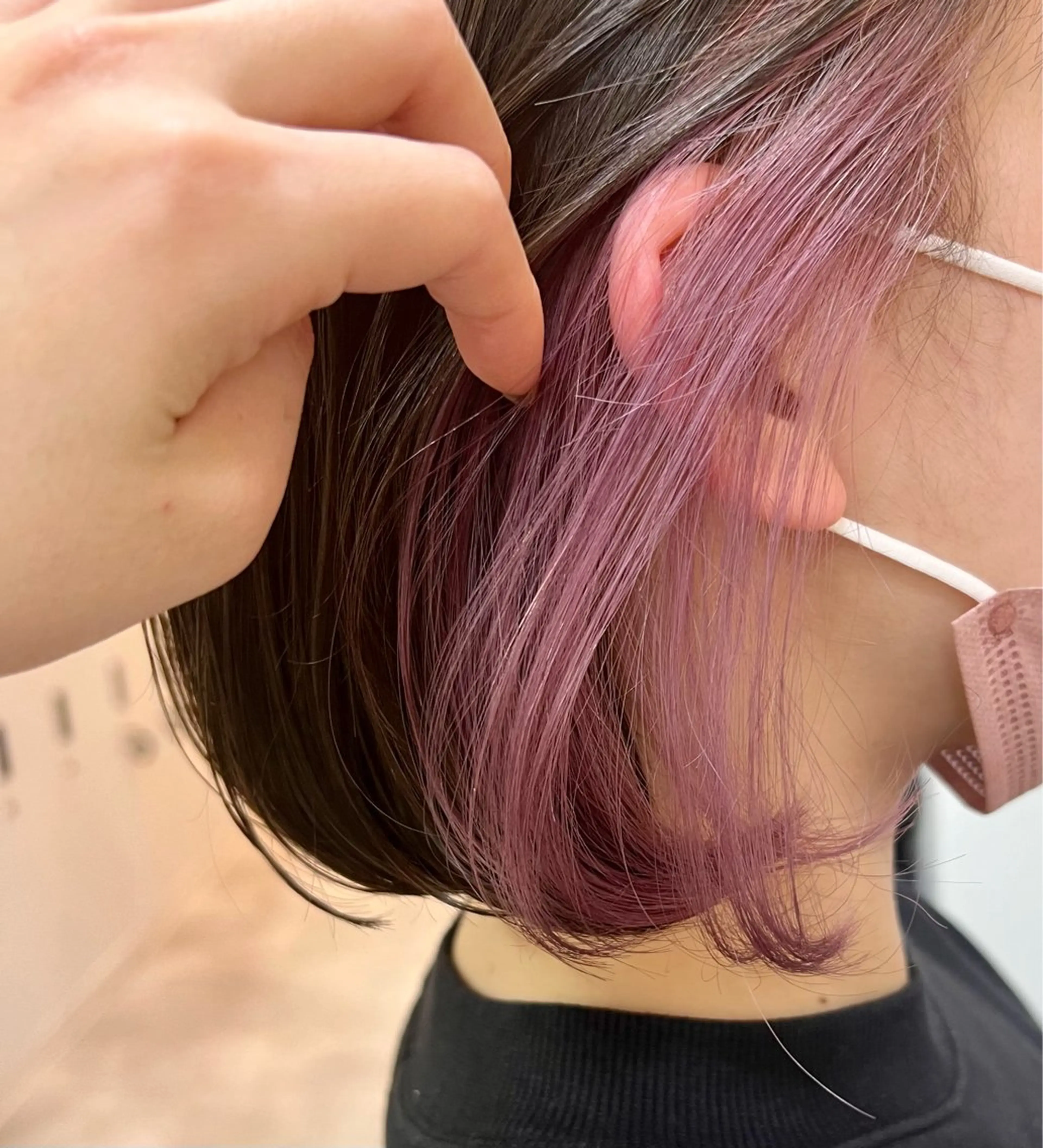 【(火)(土)(日)19時～限定】ブリーチ込みのイヤリングカラーモデル🍭の写真