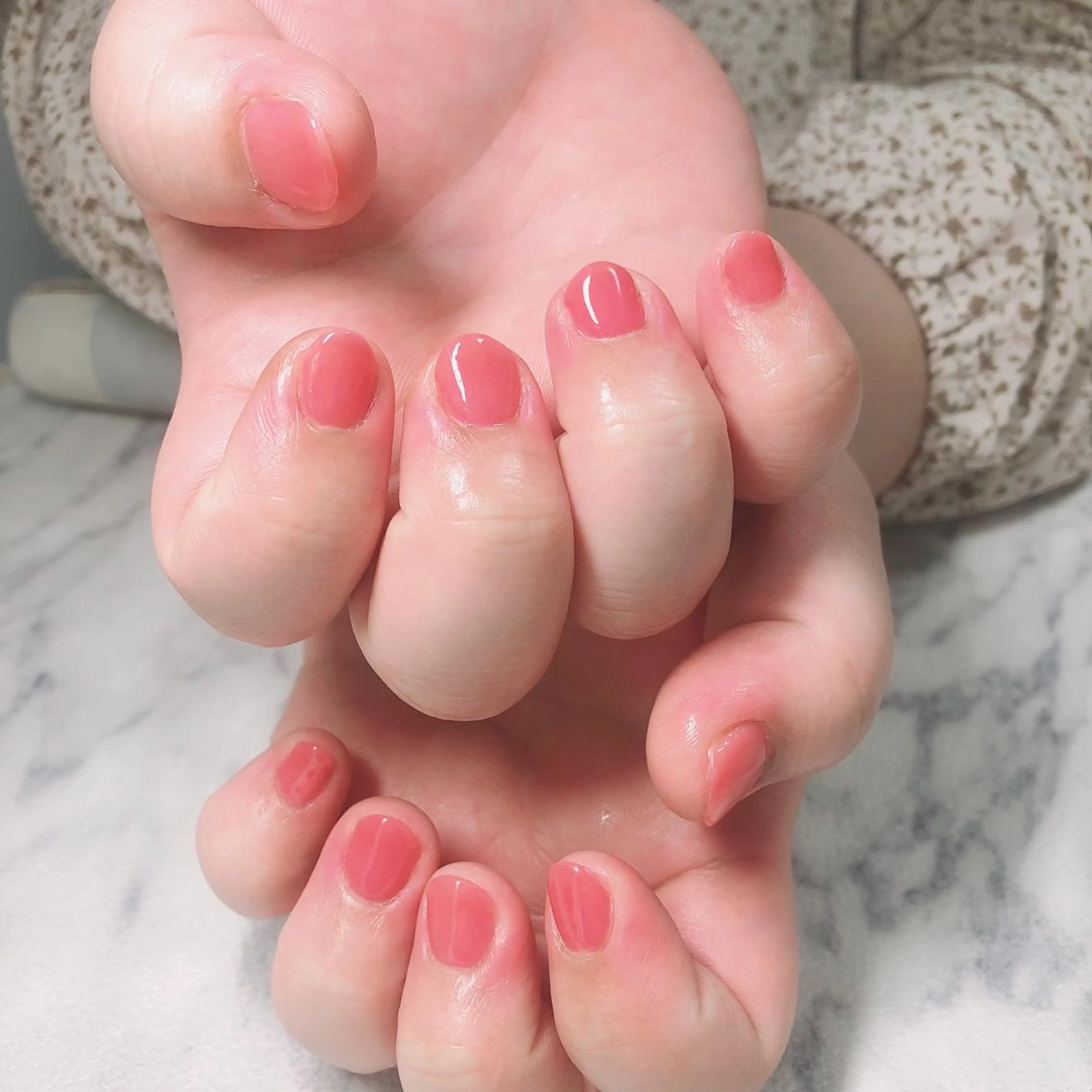 ネイル ワンカラーネイル 結城 怜菜のネイルデザイン