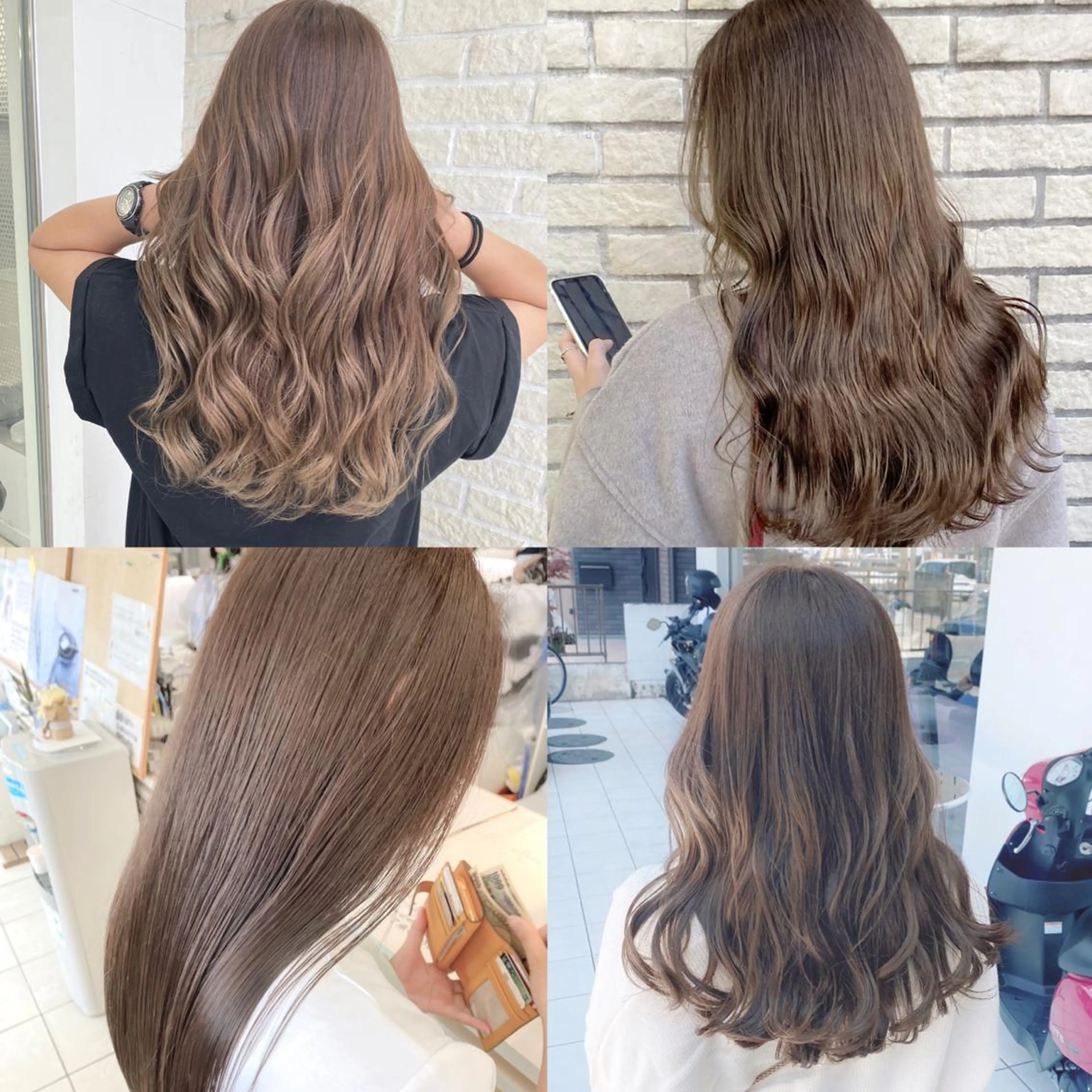 セミロング カラー ヘアカラー トリートメント ミルクティーレイヤー 大澤竜馬のヘアスタイル