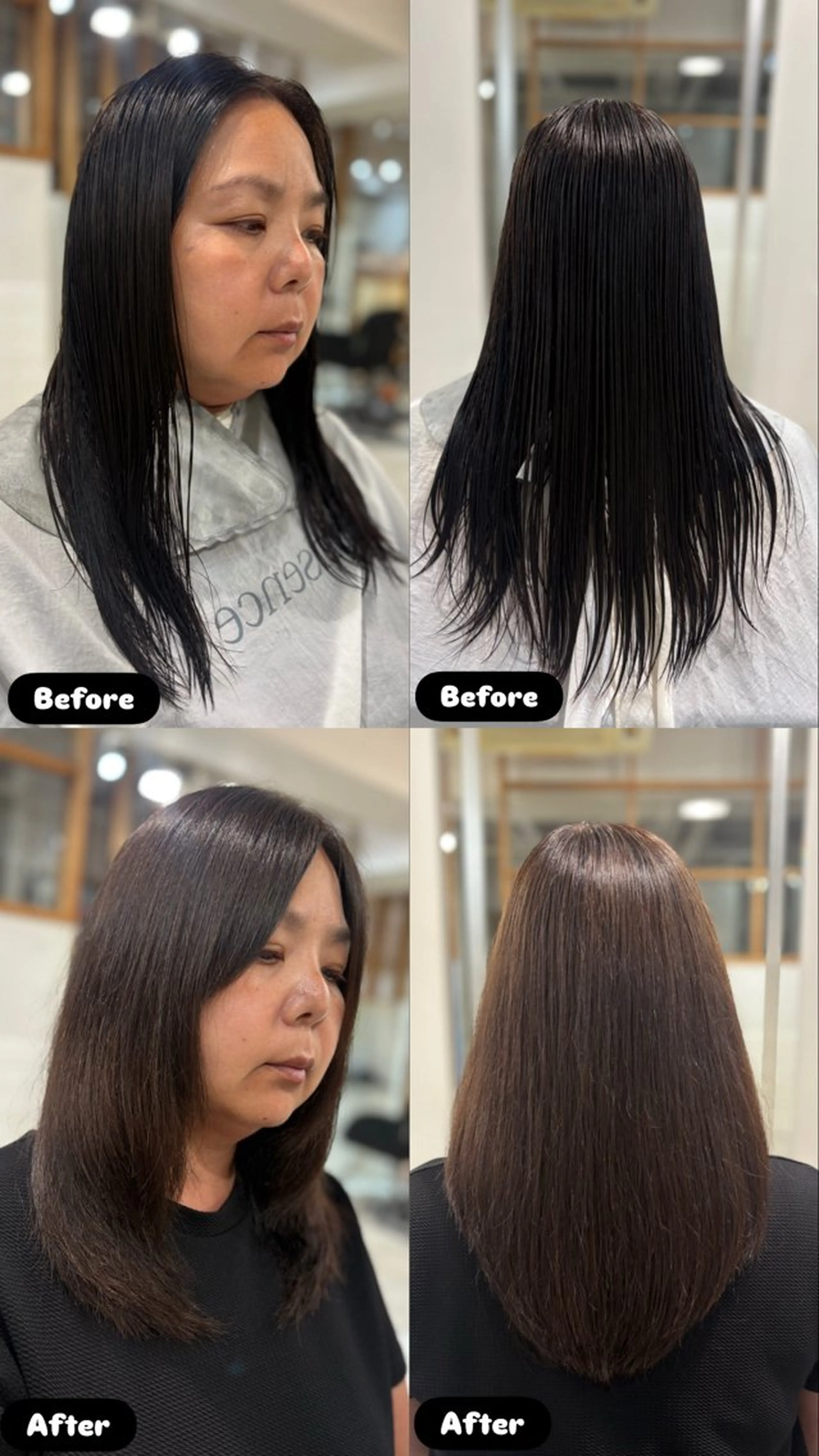ミディアム カット ヘアカラー insence glue所属・小林 眞澄のヘアスタイル
