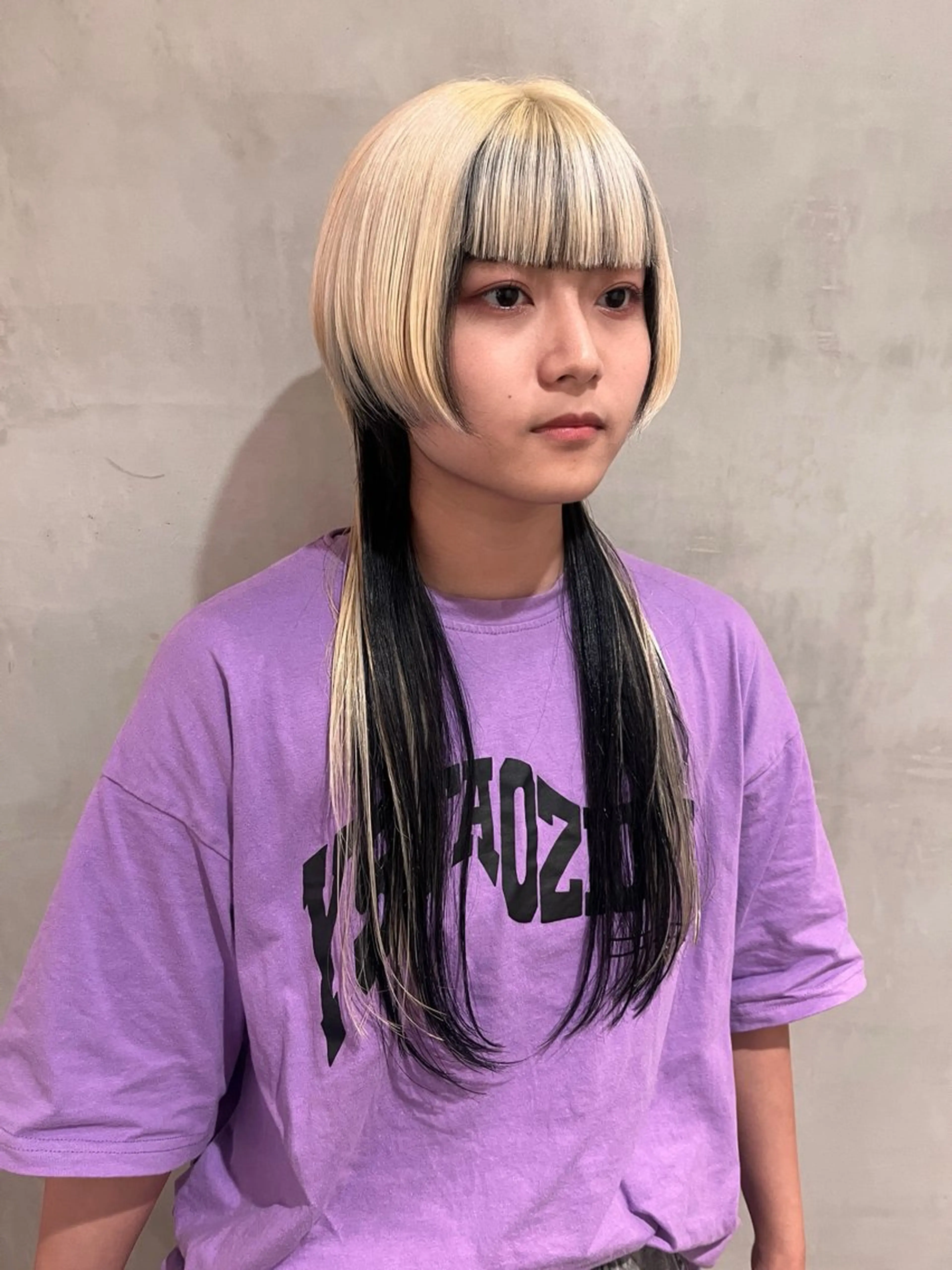 ロング カラー ブロンド ウルフカット カット ヘアカラー トリートメント 暖色🍒姫カット🎀 オタク特化🎀ゆうなのヘアスタイル