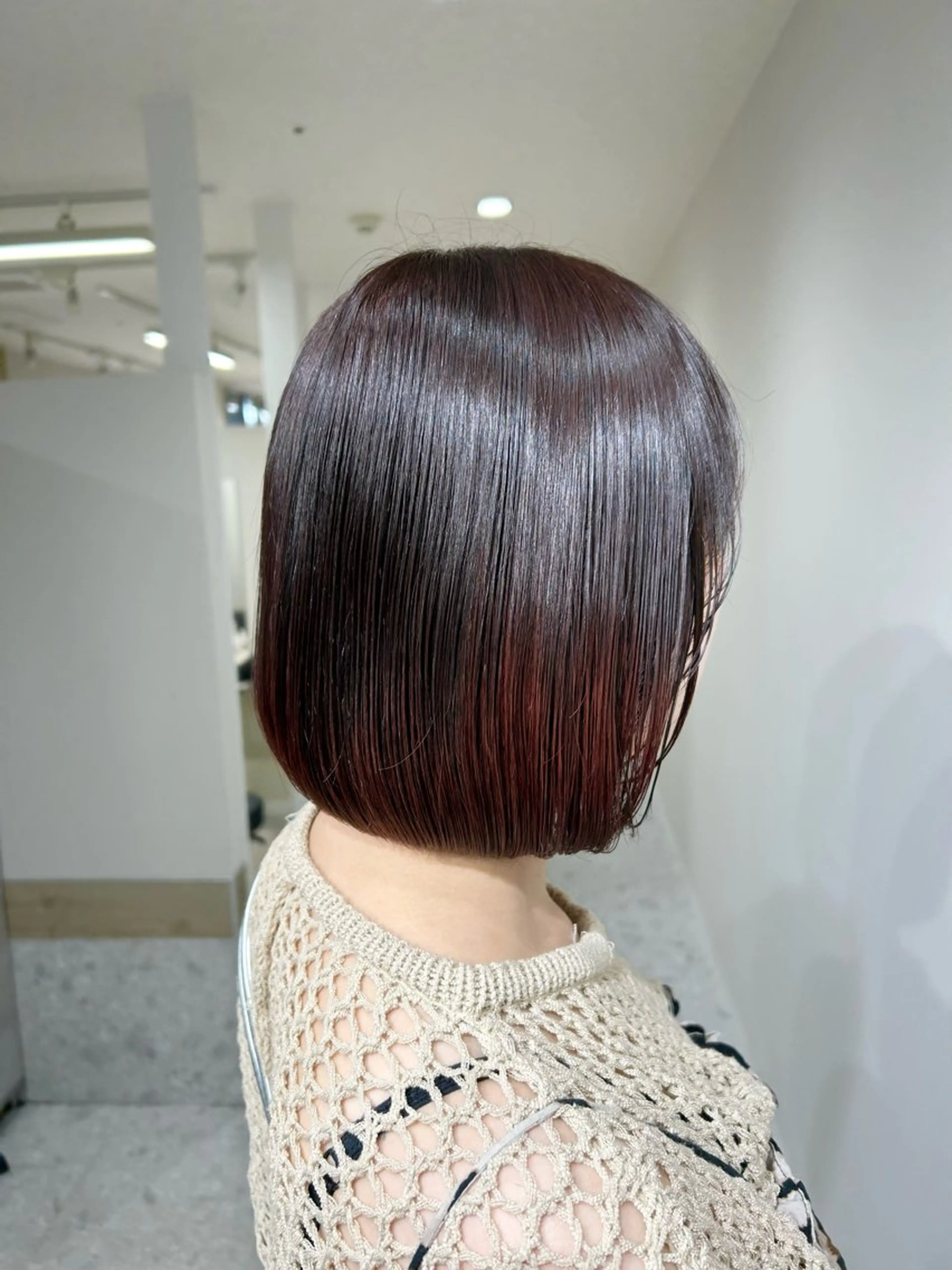 ショート カラー ブリーチ レッドカラー カット ヘアカラー トリートメント 🩰ニシムラヒカリ 半個室salon♡*のヘアスタイル
