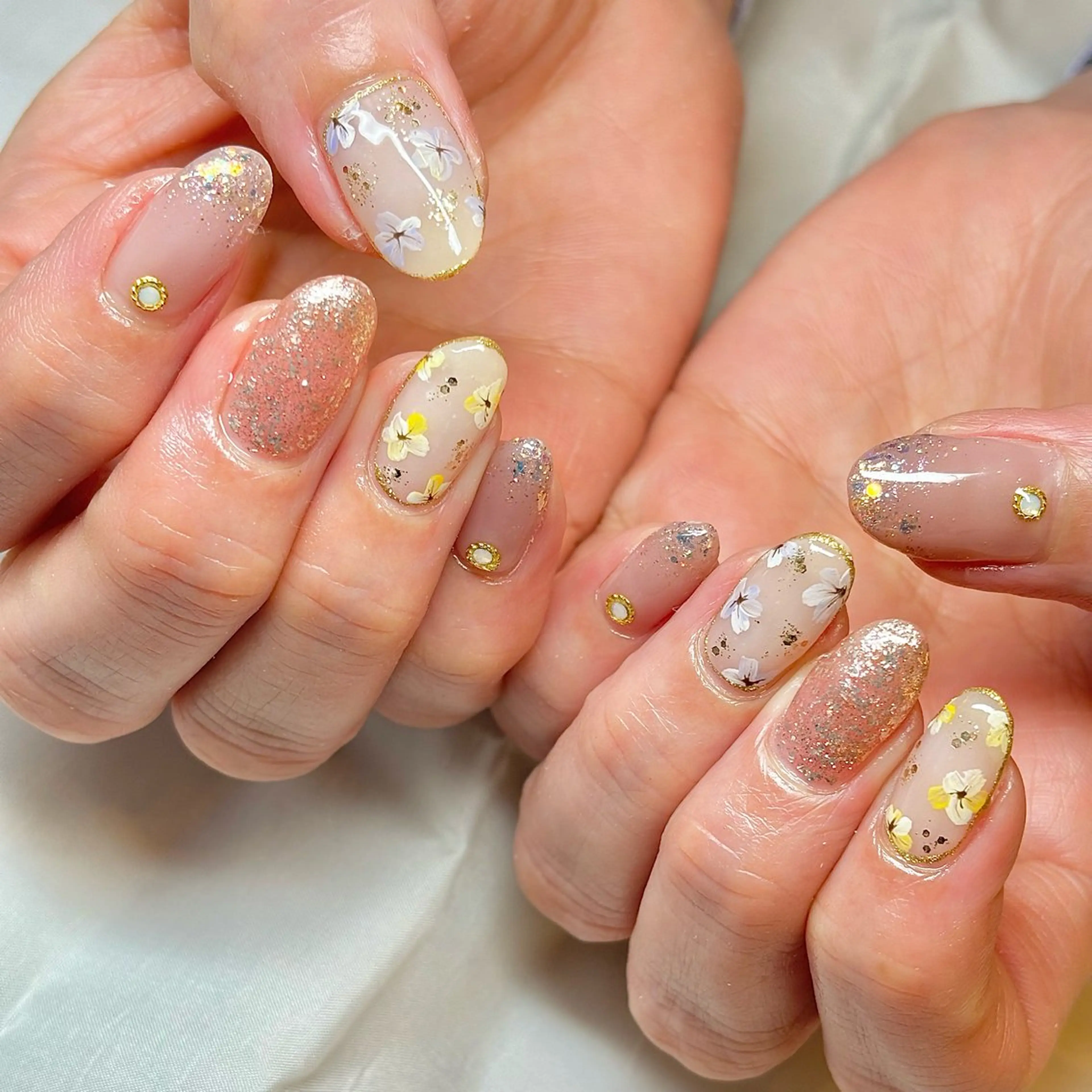 メンズ ネイル フラワーネイル nail&eye Aoのマツエク・マツパデザイン