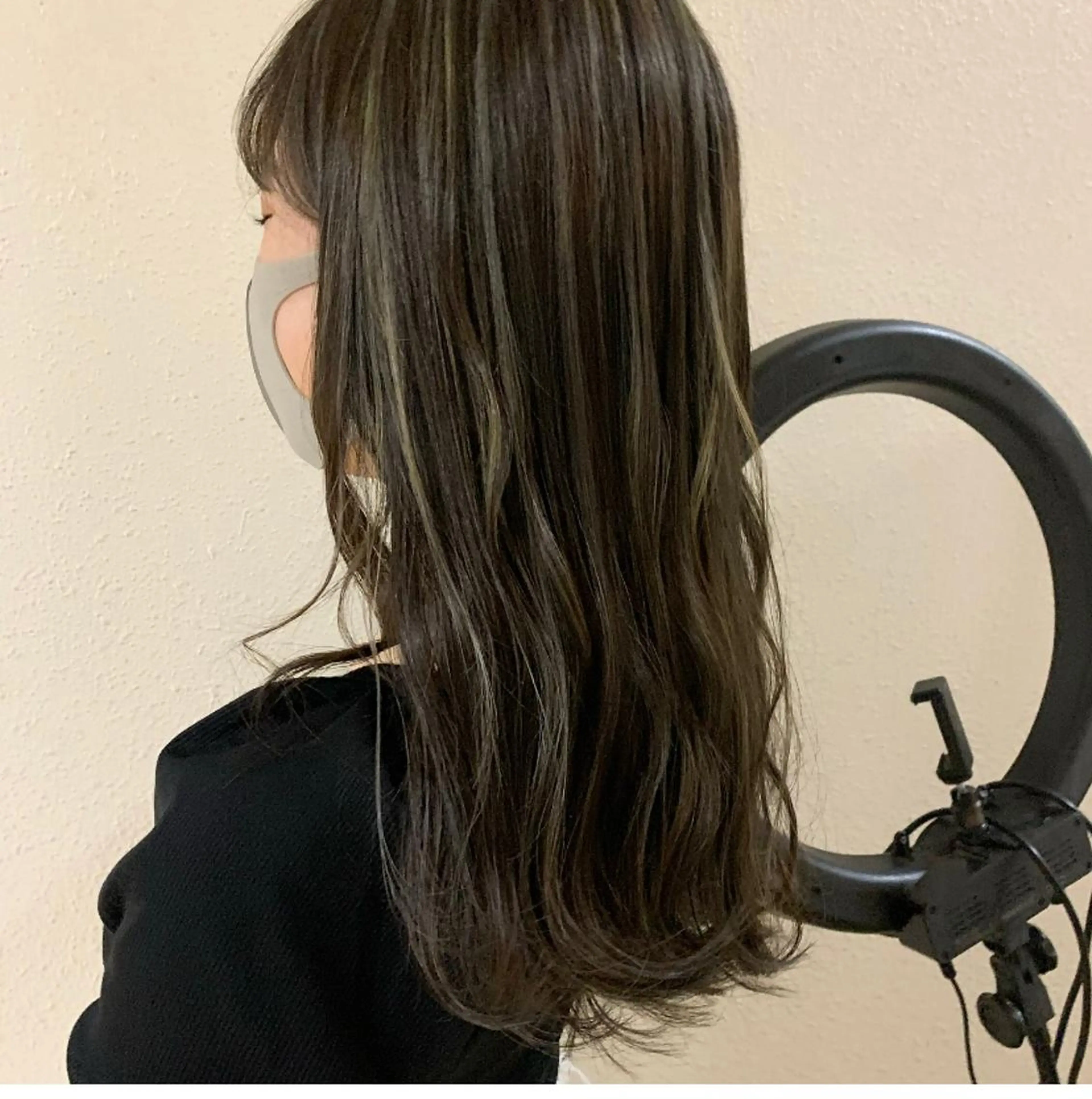 ロング カット ヘアカラー トリートメント 小顔カット/韓国 カラー🌙shikiのヘアスタイル