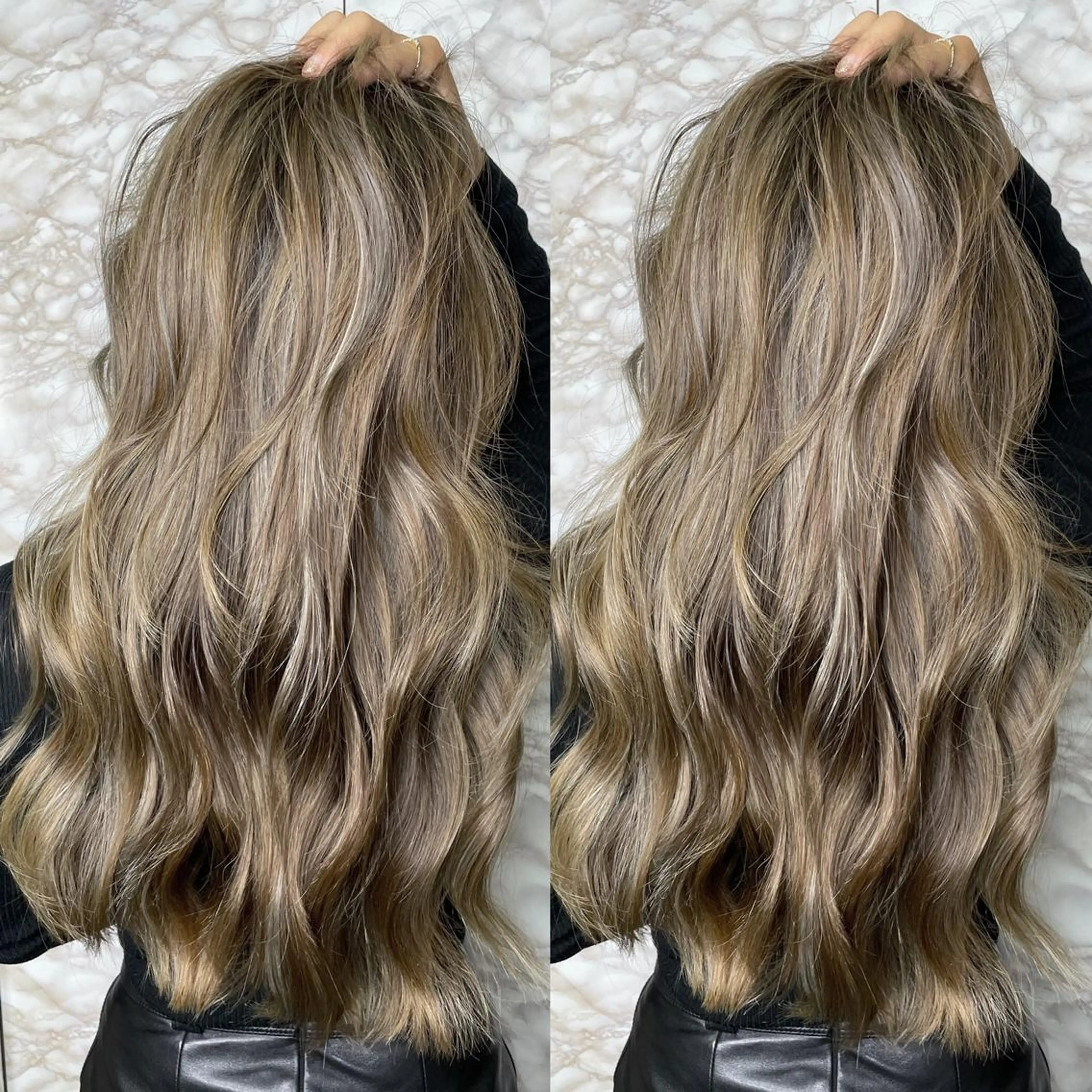 ロング ヘアカラー トリートメント 色気グレージュ 🤍kosuke🤍のヘアスタイル