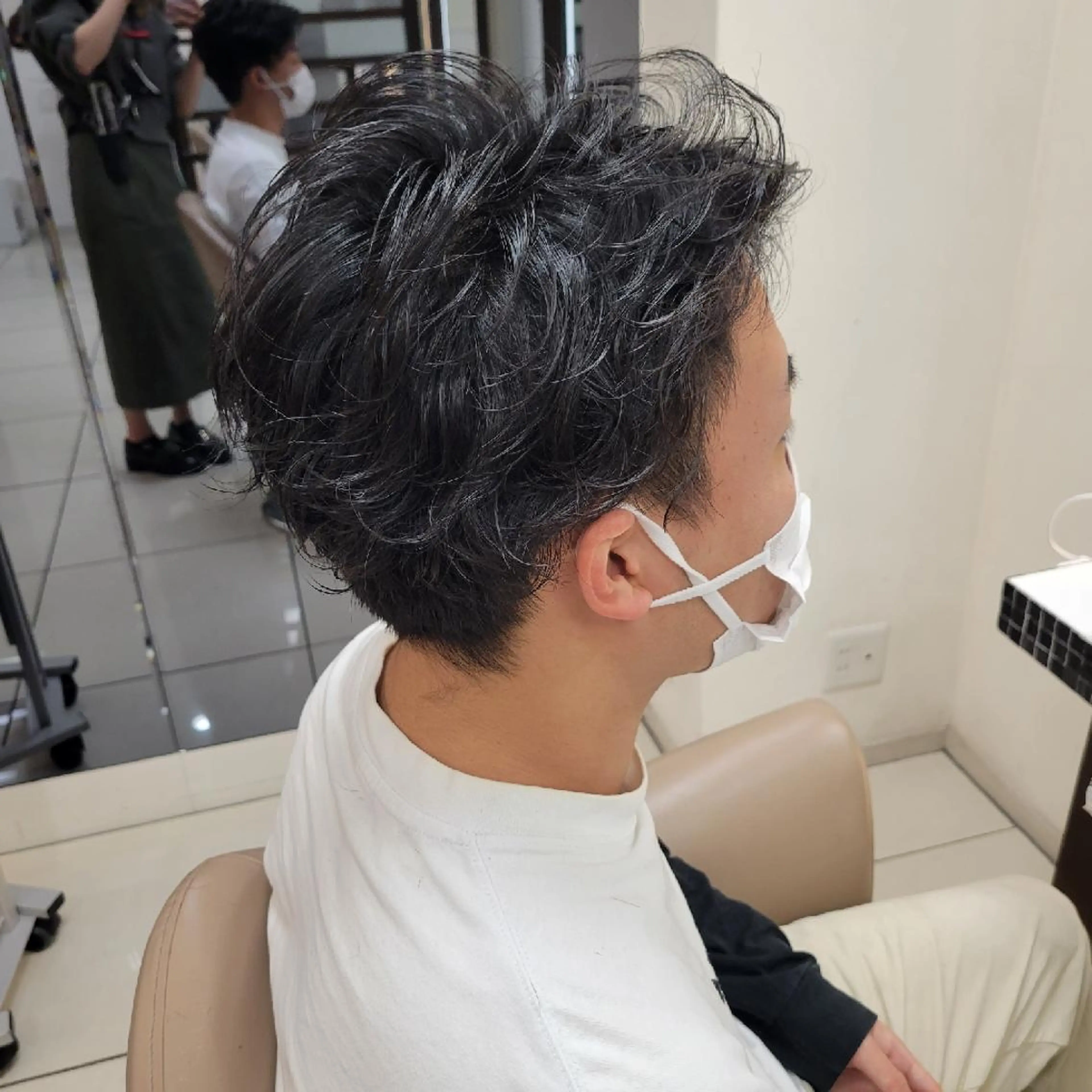 メンズ パーマ ショート ママ美容師まつげ 🤍まき🤍のヘアスタイル