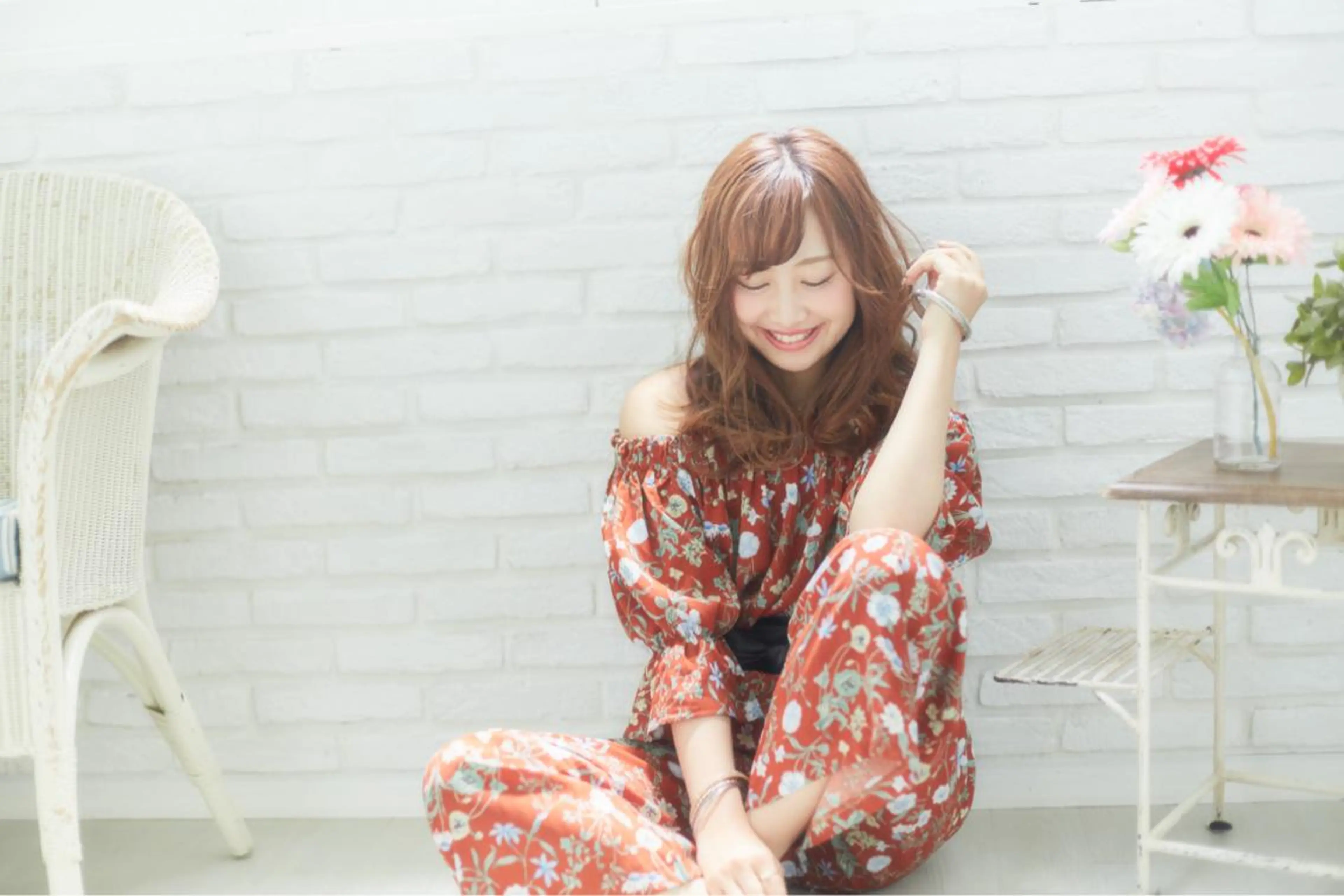 ロング カラー パーマ BEBE所属・ご新規様限定 透明感カラーKANAのヘアスタイル