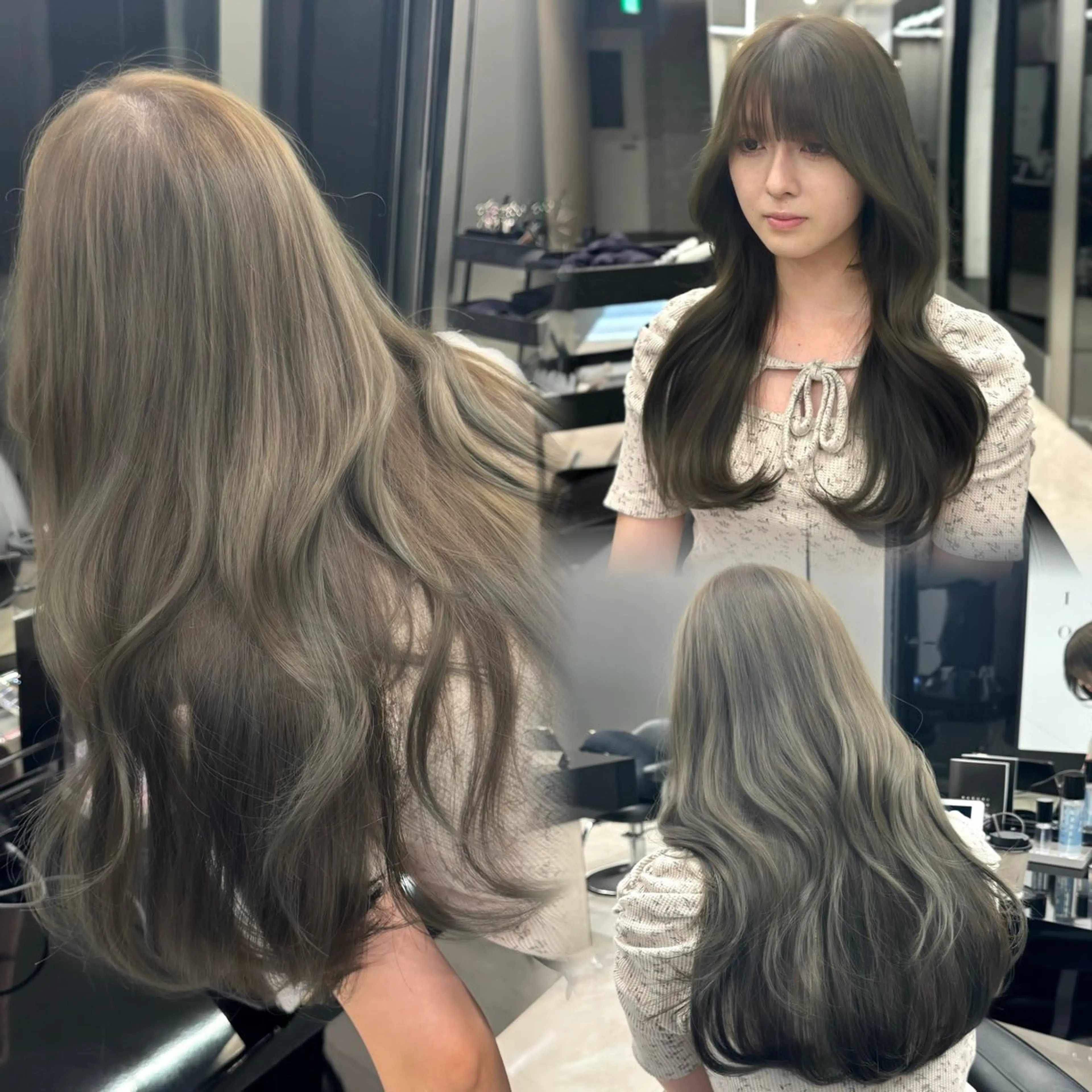セミロング カラー ヘアカラー トリートメント HARUKI MINATO Japan SENDAI所属・🌈【透明感・韓国 ヘア】がっきー🌈のヘアスタイル