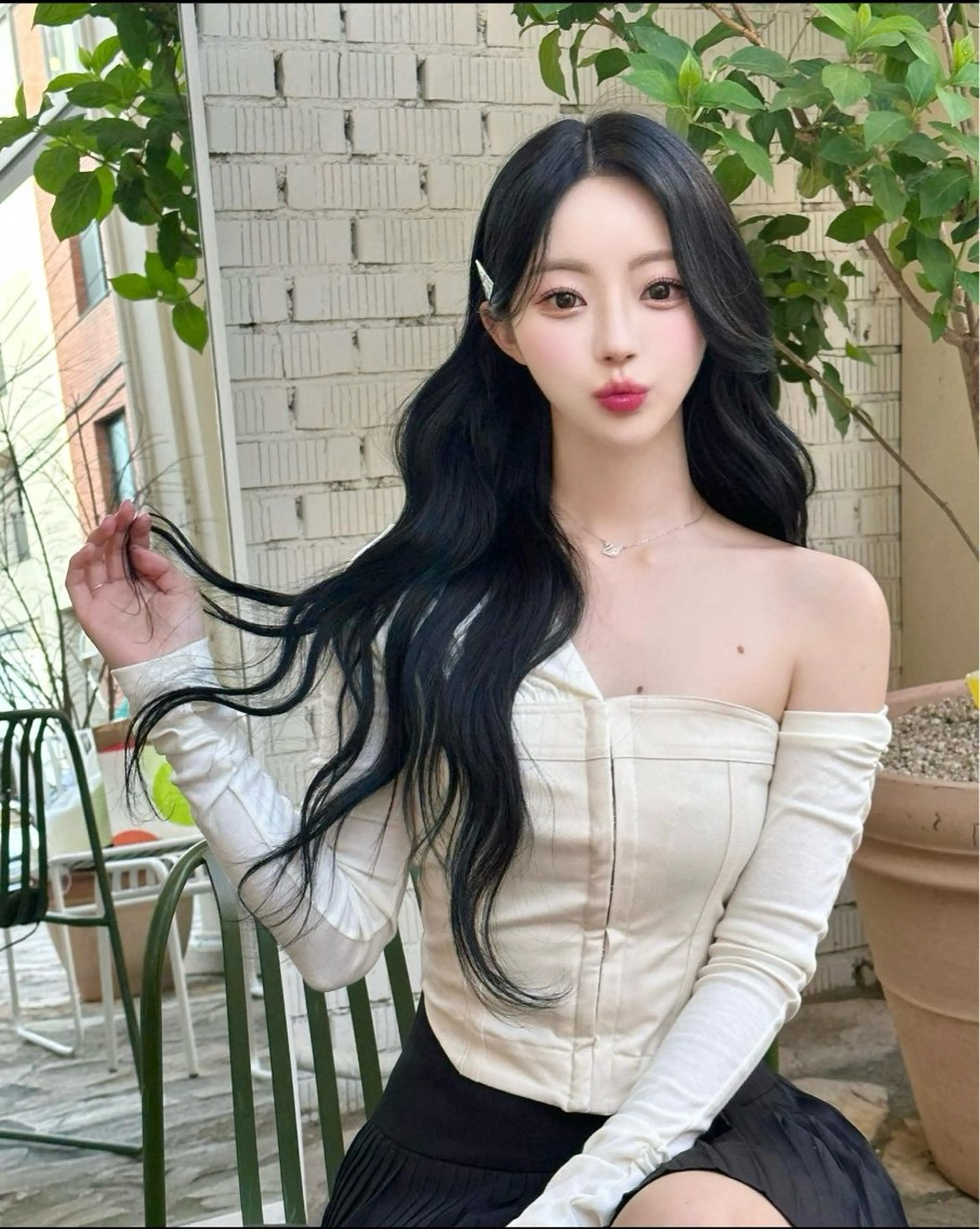 ロング カラー パーマ ヘアアレンジ メンズ キッズ カット ヘアカラー トリートメント ヘッドスパ ヘアセット 上品＆韓国風 🥀海心🥀のヘアスタイル