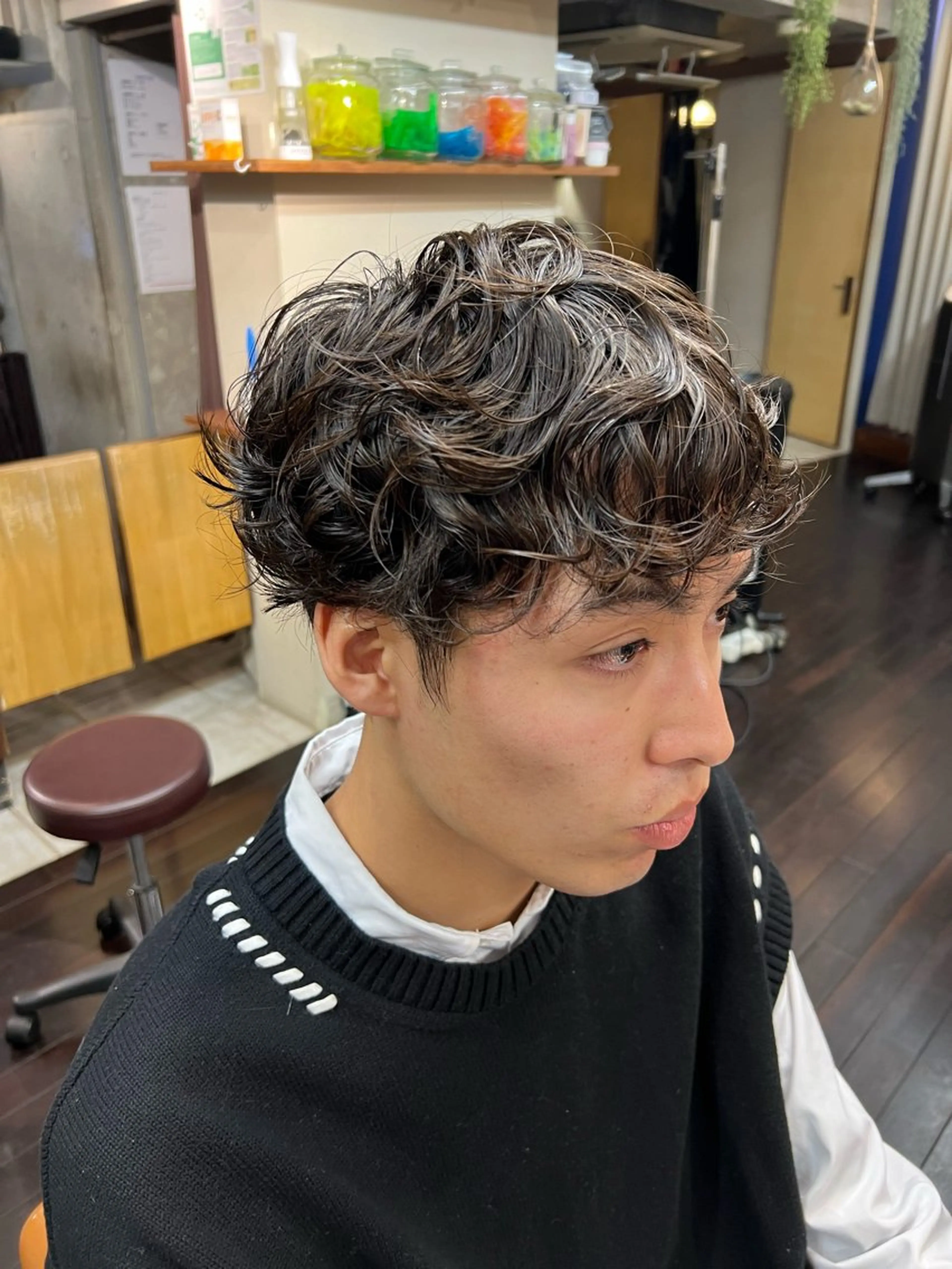 メンズ メンズパーマ 土田かほ/当日可🎀 透明感カラー🍃のヘアスタイル