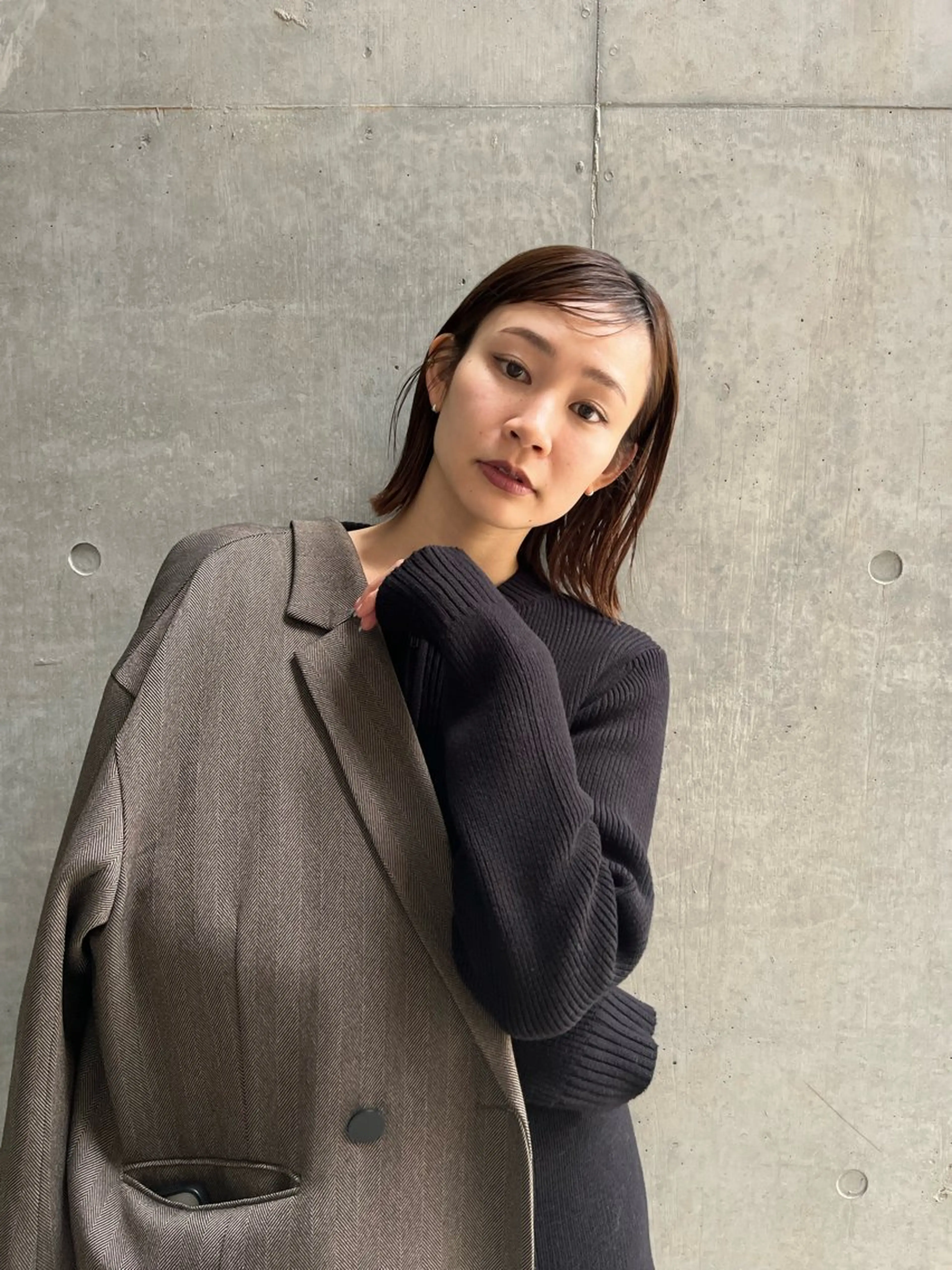 ミディアム カラー カット ヘアカラー オリーブ/縮毛🐇 Natsuno🩰のヘアスタイル