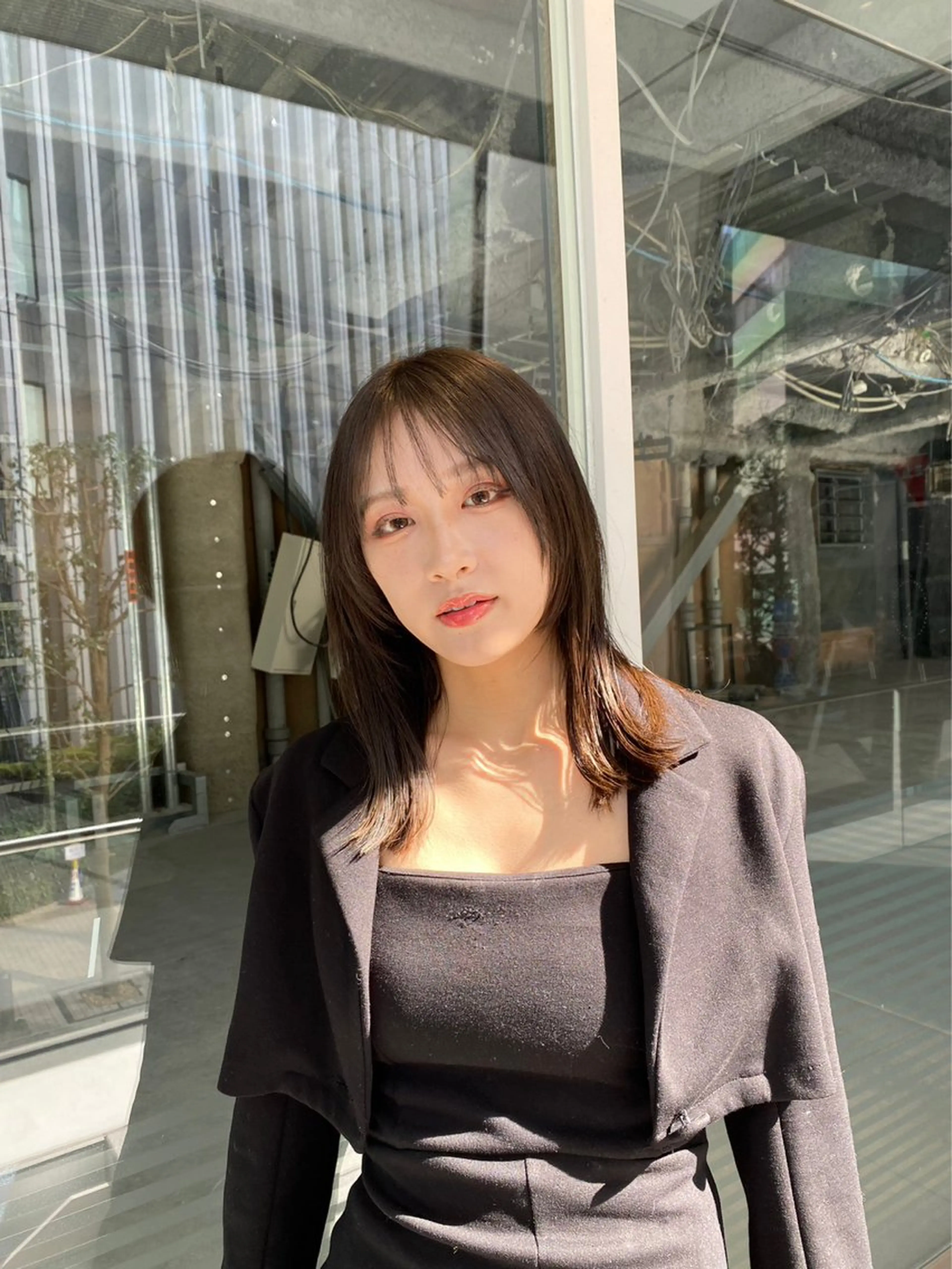 セミロング カラー amble luxe 髪質改善 💕のヘアスタイル