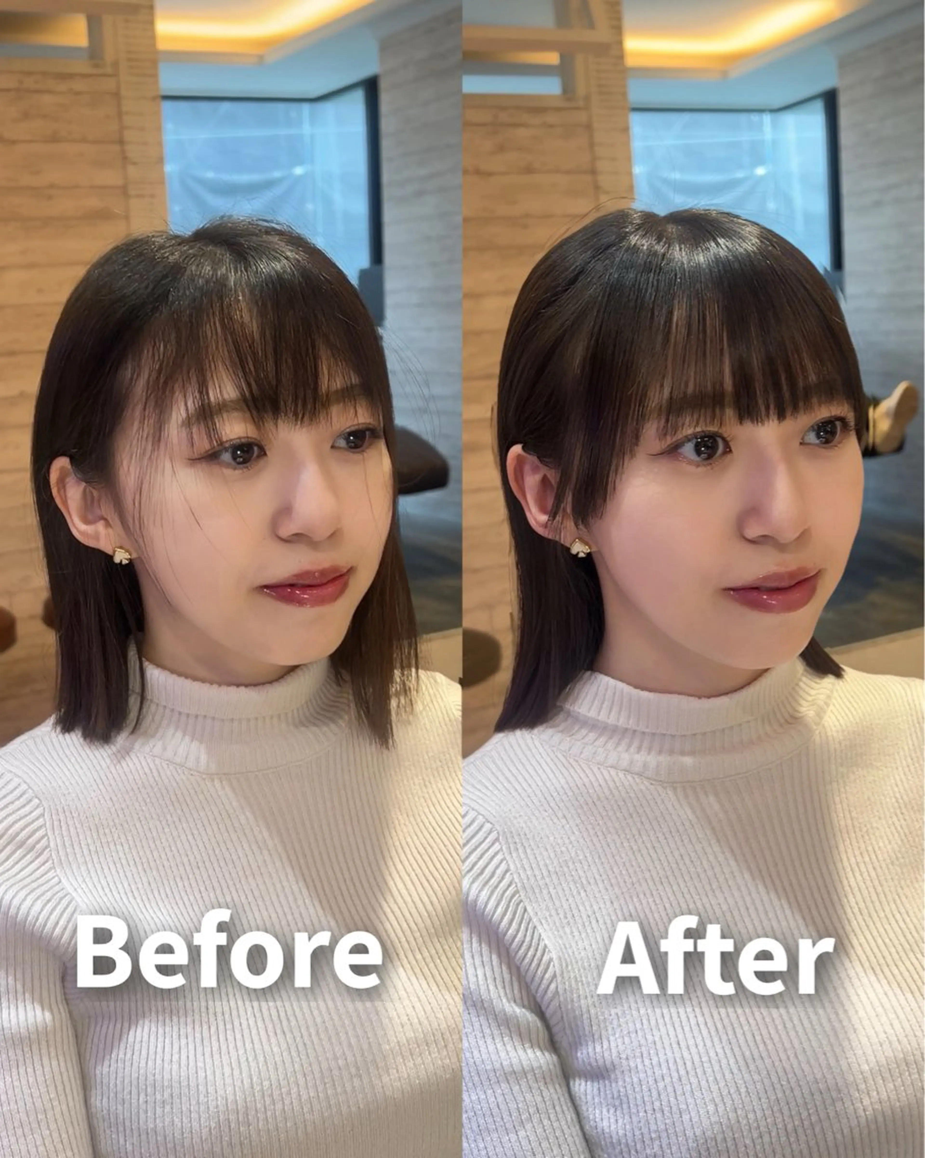 【🗣️撮影にご協力頂ける方限定¥0🗣️】前髪・顔周りカット➕前髪ストレート(前髪縮毛矯正) ⚠️詳細ありの写真