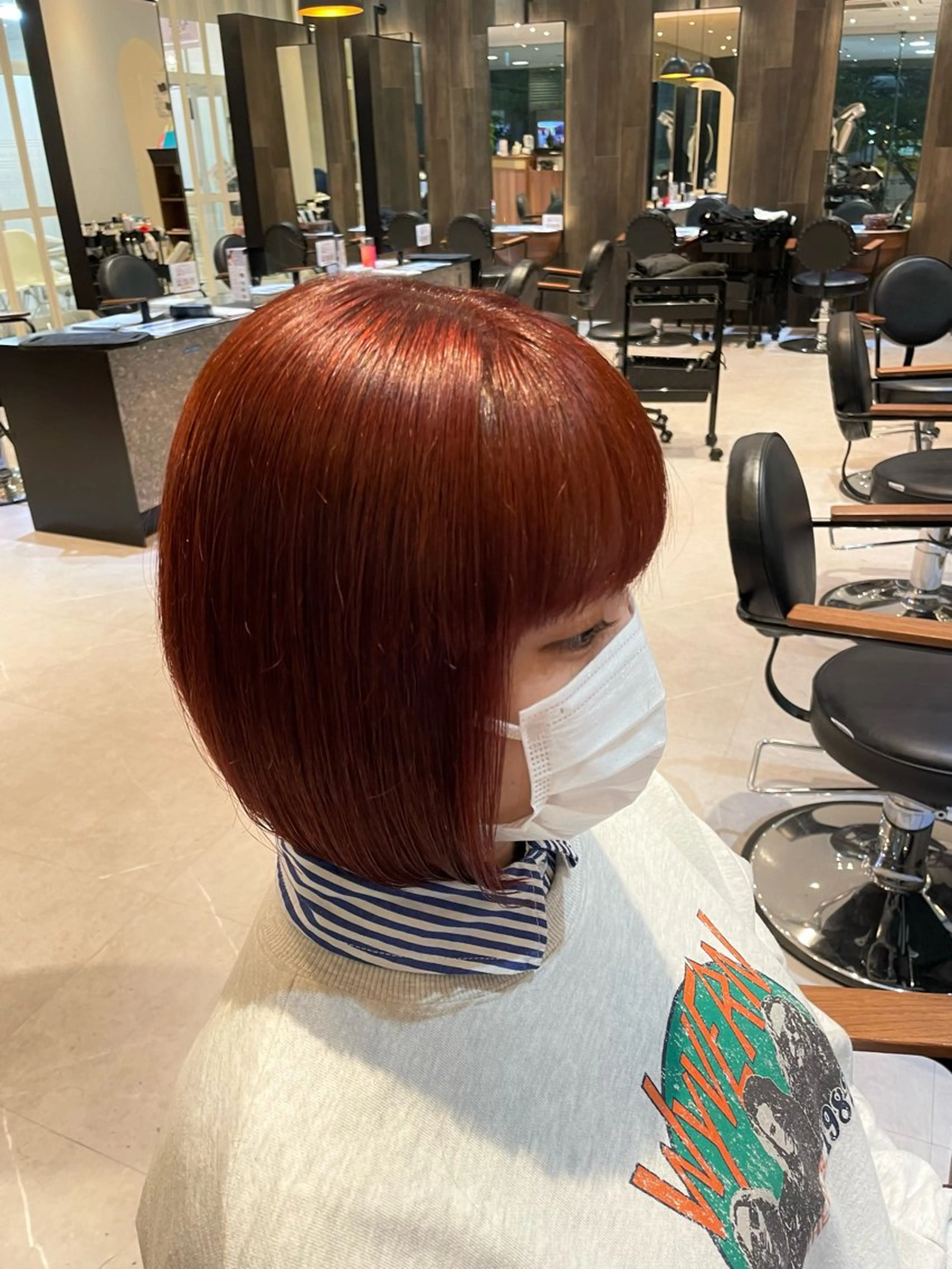 ミディアム カラー カット ヘアカラー トリートメント 縮毛矯正/カット/ 韓国ヘア/蛯原🍤のヘアスタイル