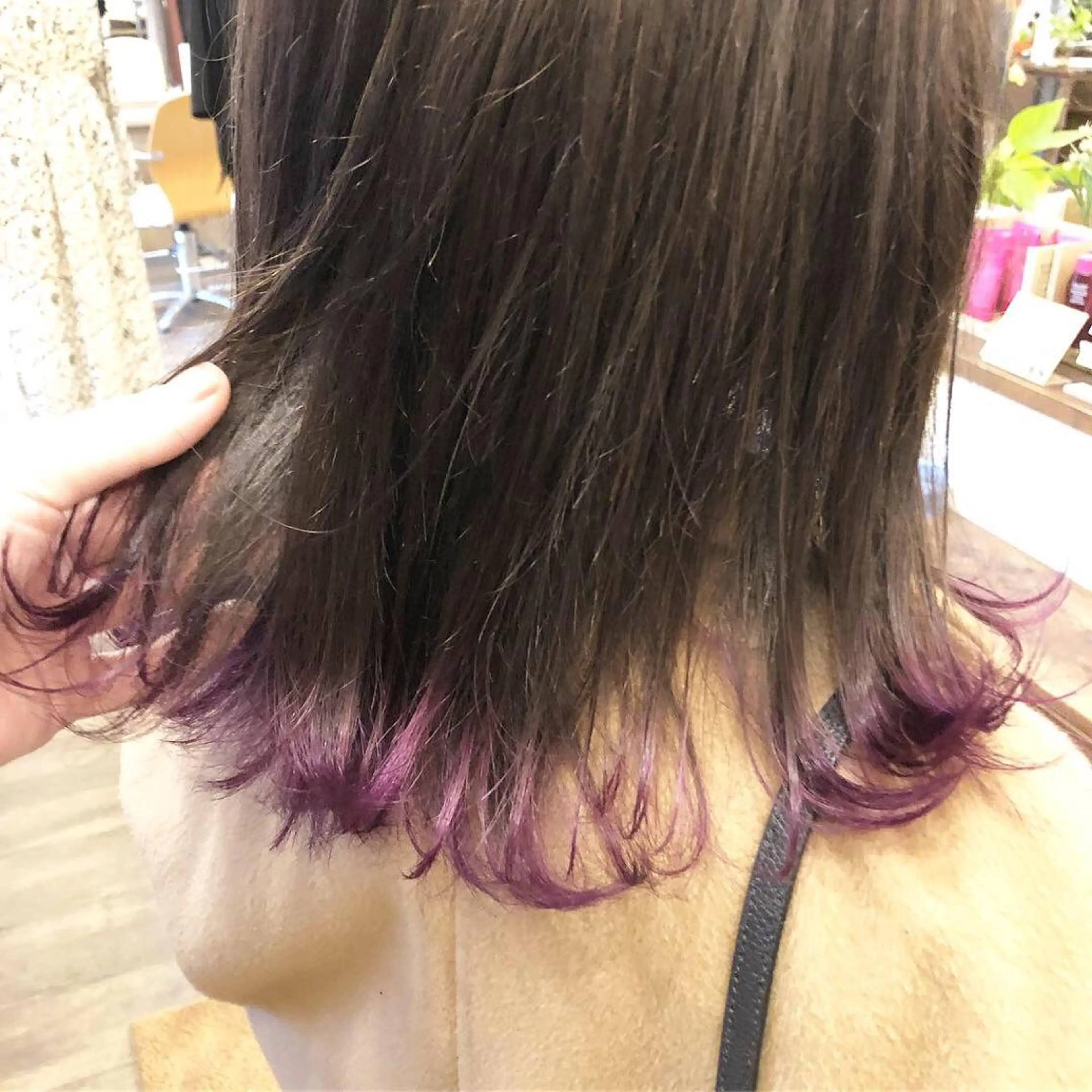 ミディアム カラー パープルカラー 艶髪育成サロン 京橋　shinのヘアスタイル