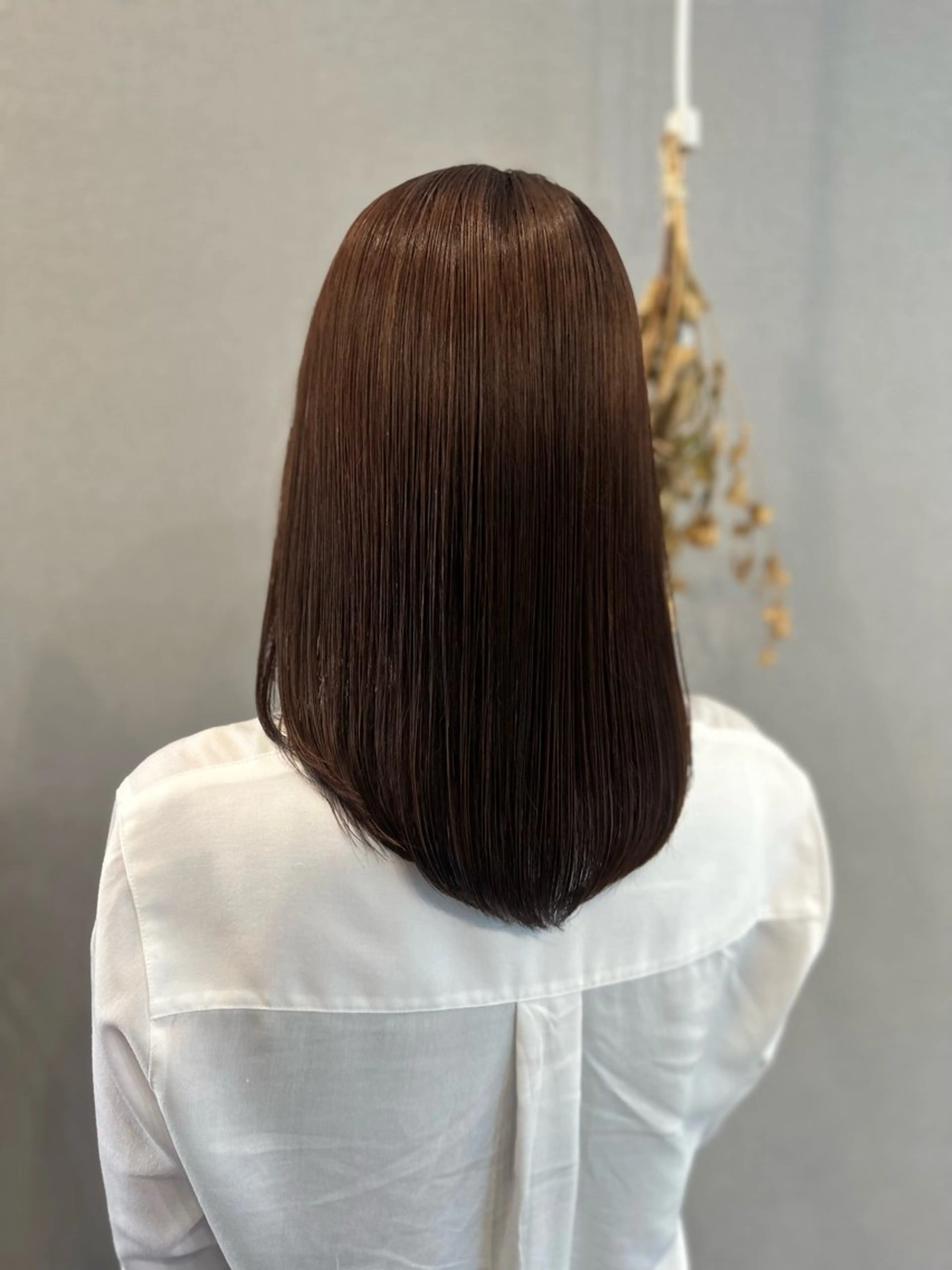 セミロング カラー レイヤーカット トリートメント カット ヘアカラー トリートメント K Harukaのヘアスタイル