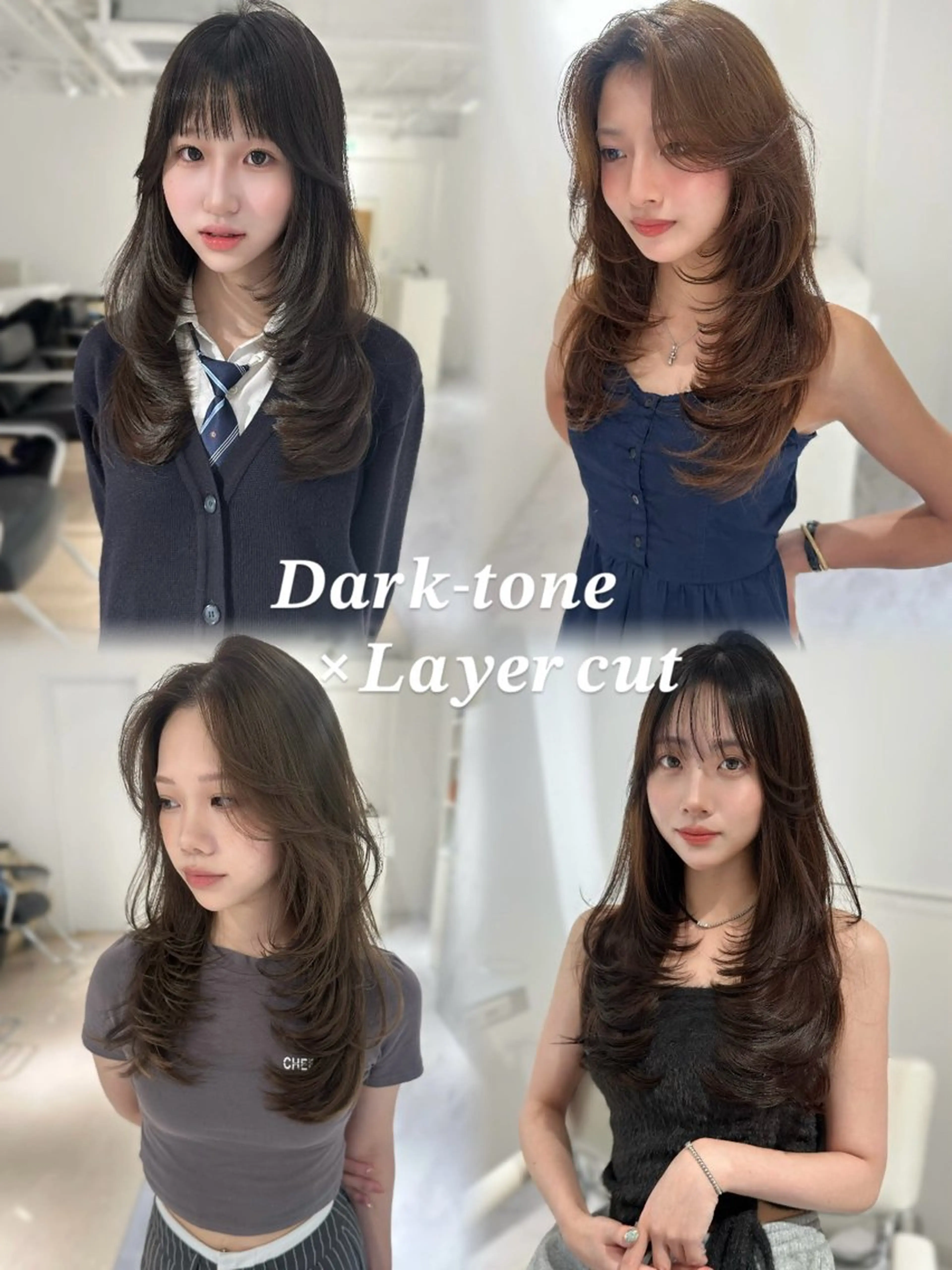 セミロング カラー カット ヘアカラー 上野/韓国hair 🤍MOEKA🤍のヘアスタイル