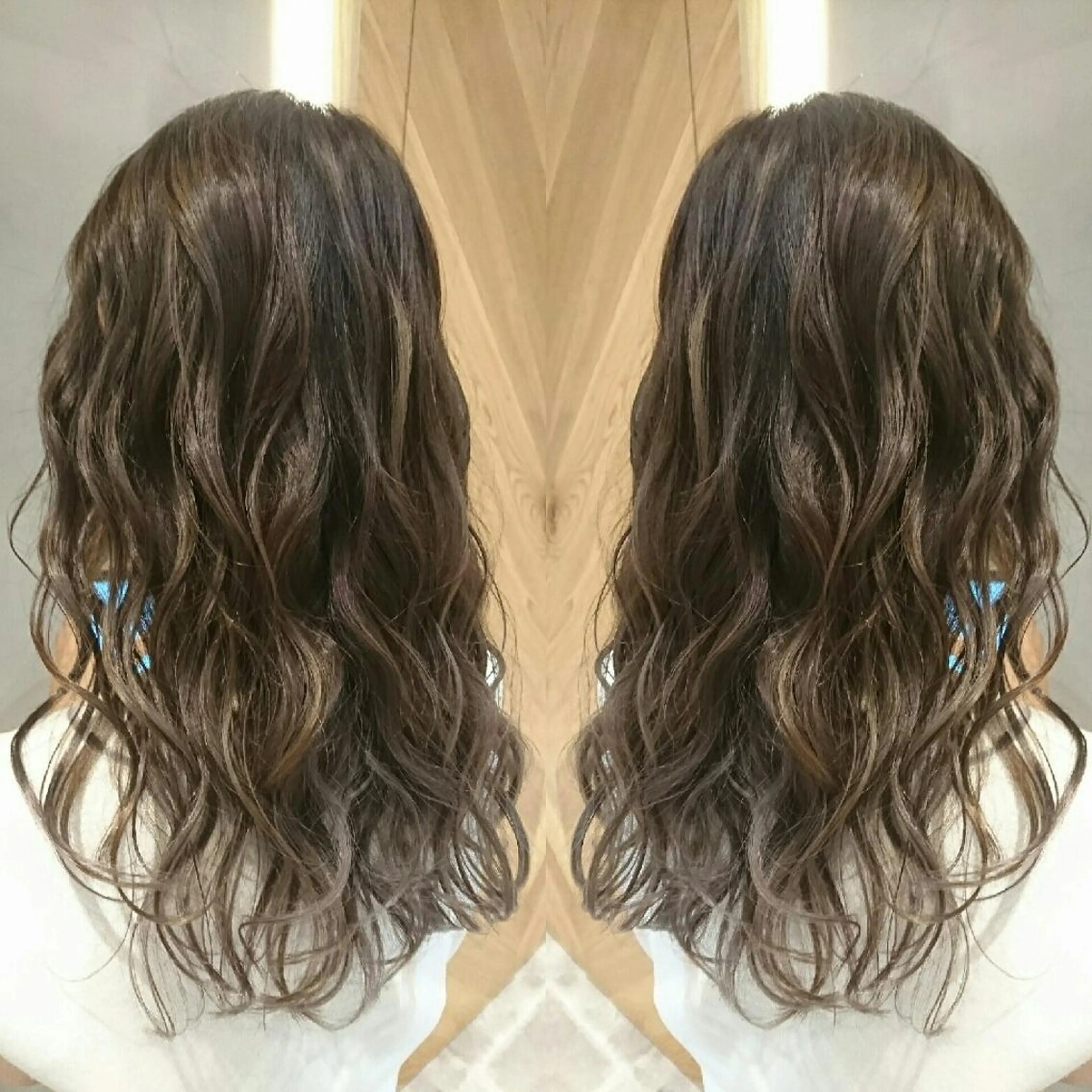 ロング カラー ヘアアレンジ グラデーションカラー グレージュ ハイライトカラー イルミナカラー ハイライト youres センター南所属・今満 精二のヘアスタイル