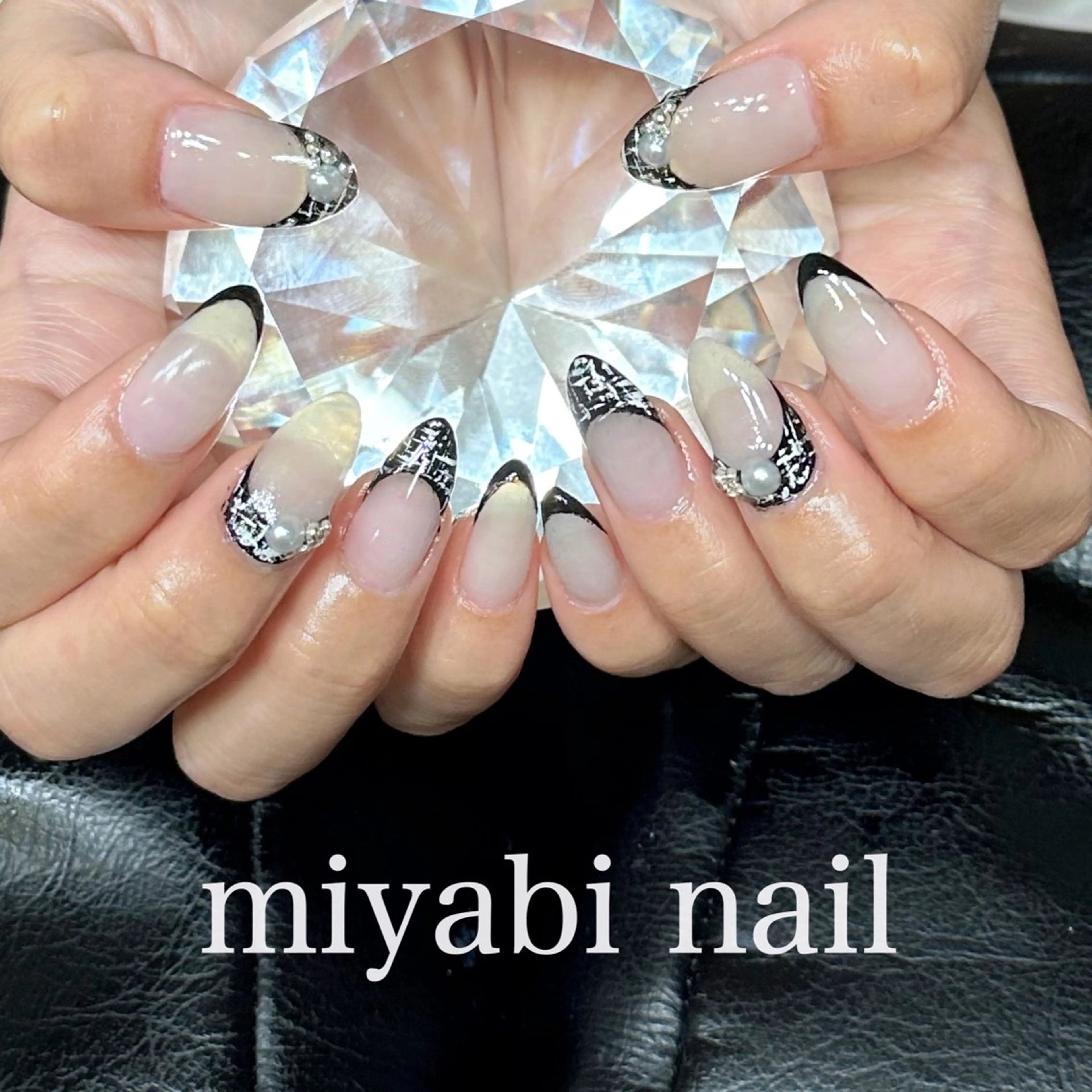 ネイル フレンチネイル ジェルネイル 持ち込み ハンドネイル miyabi nail 桂川駅近くのネイルデザイン