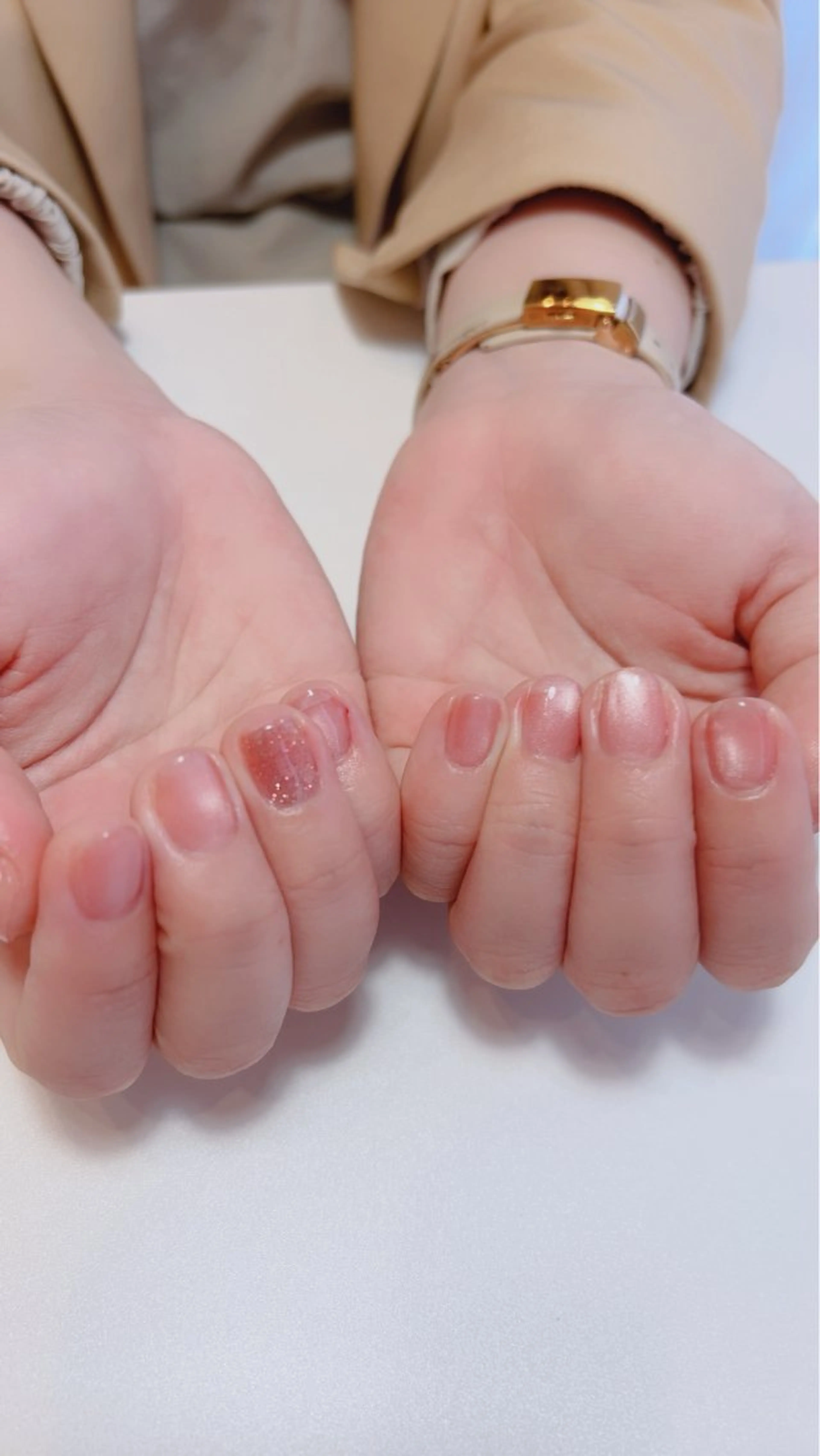 ネイル フラッシュネイル キラキラネイル マグネットネイル ハンドネイル Peach nail 🍑kaoriのネイルデザイン