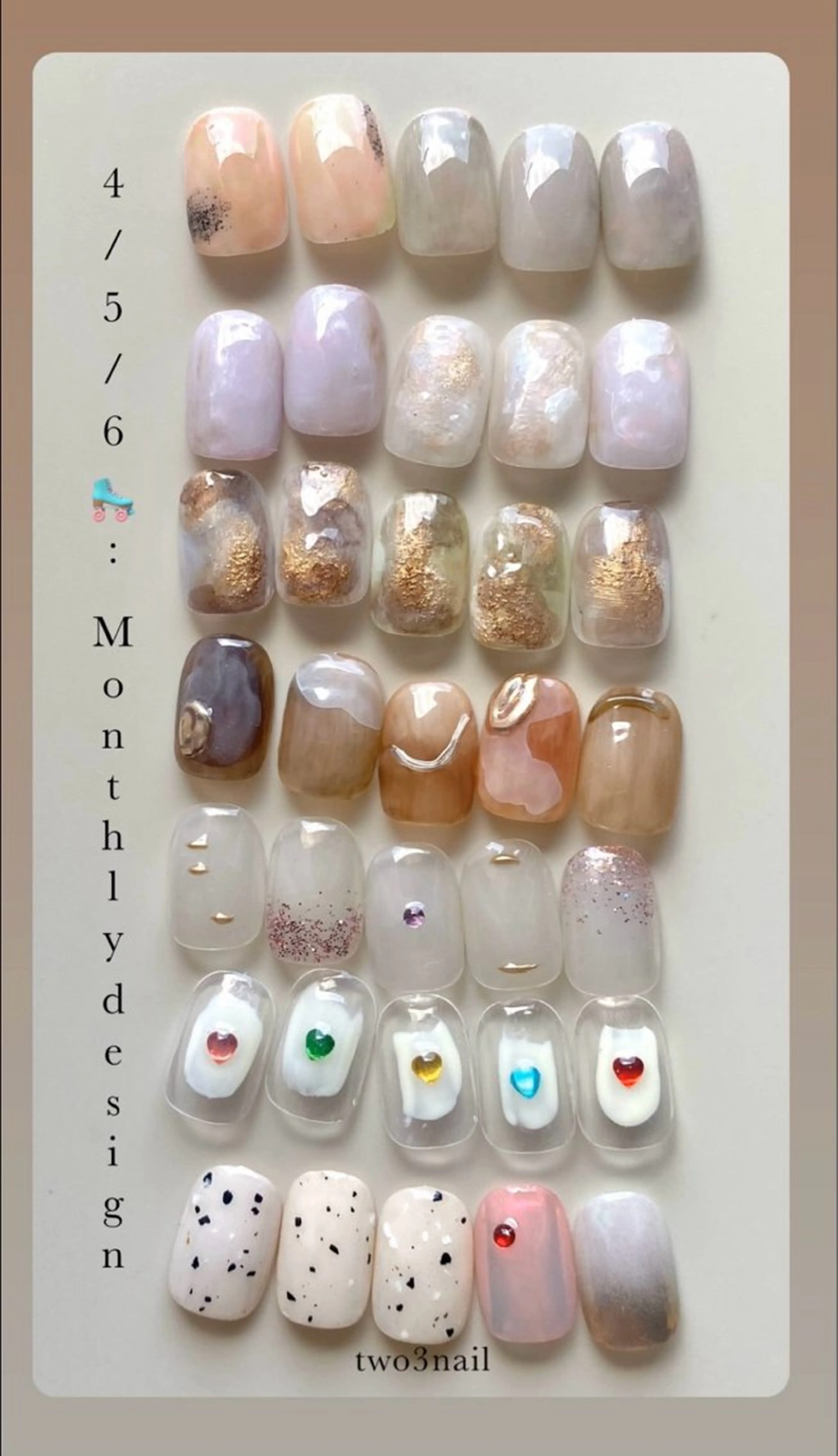 ネイル ハンドネイル two 3 nailのネイルデザイン