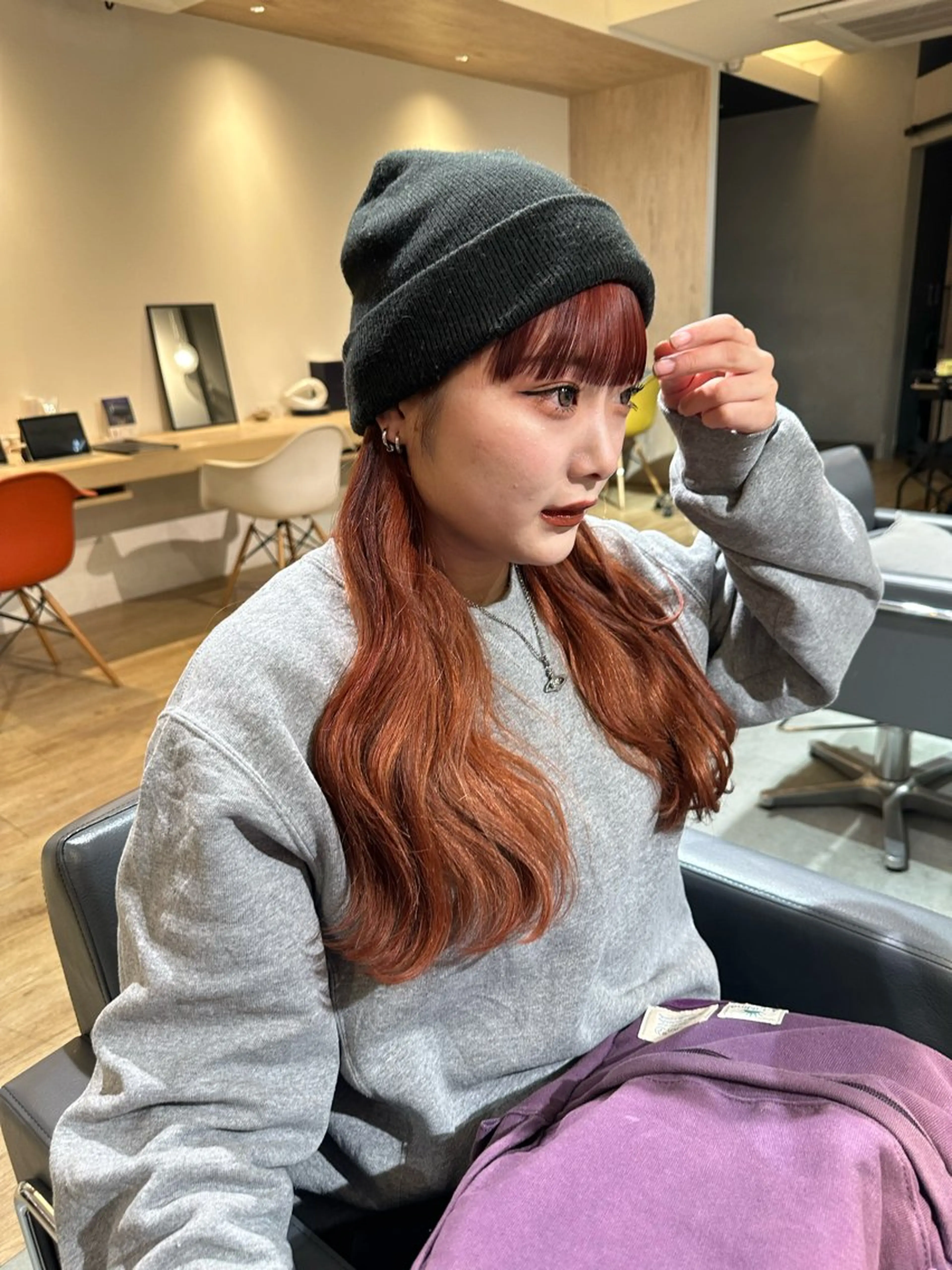 ロング カラー カット ヘアカラー エクステ 美髪・シールエクステ ホソタニリョウコのヘアスタイル