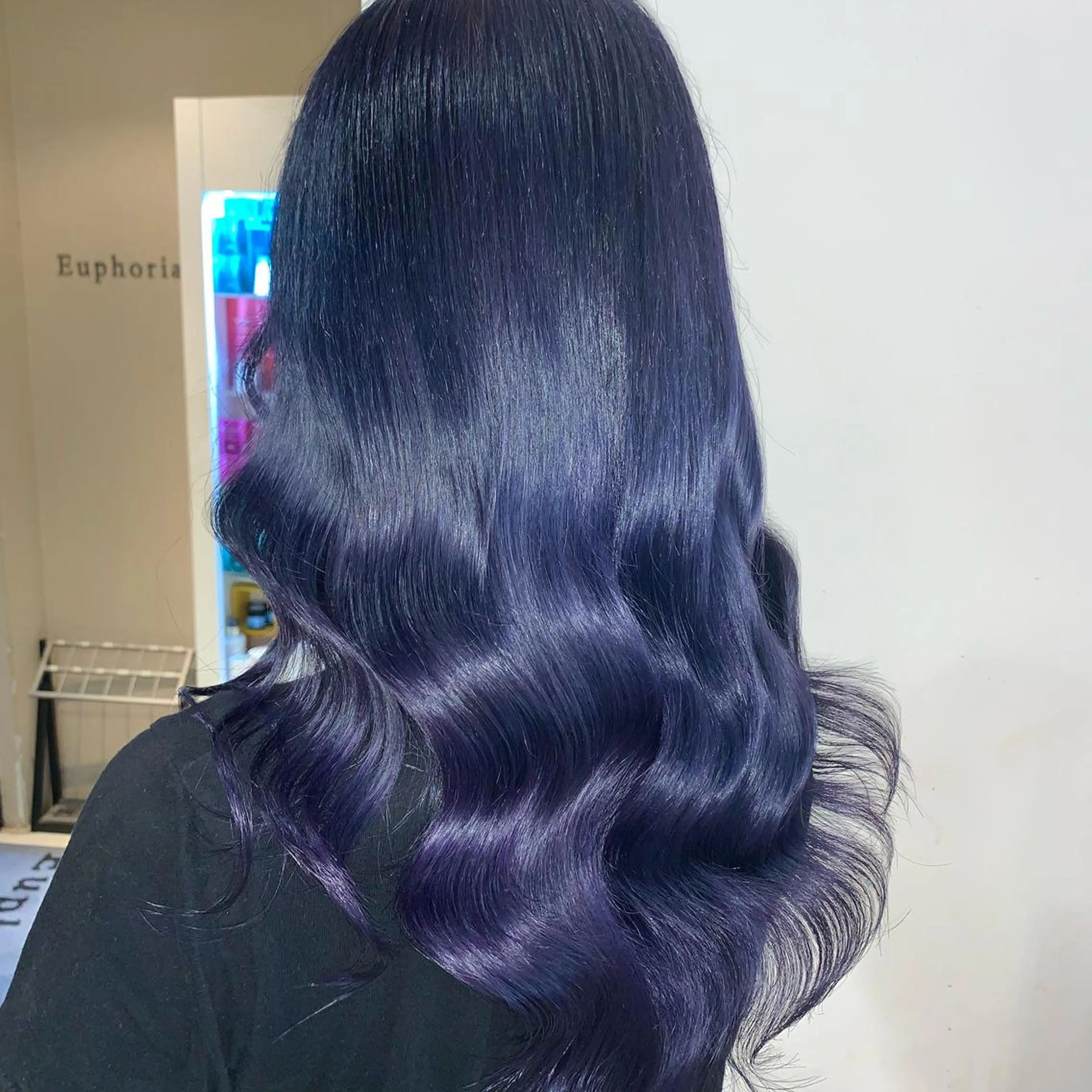 ロング カラー ヘアアレンジ バイオレットカラー 新宿♥ハッシュカット 中韓ヘア♥Unaのヘアスタイル
