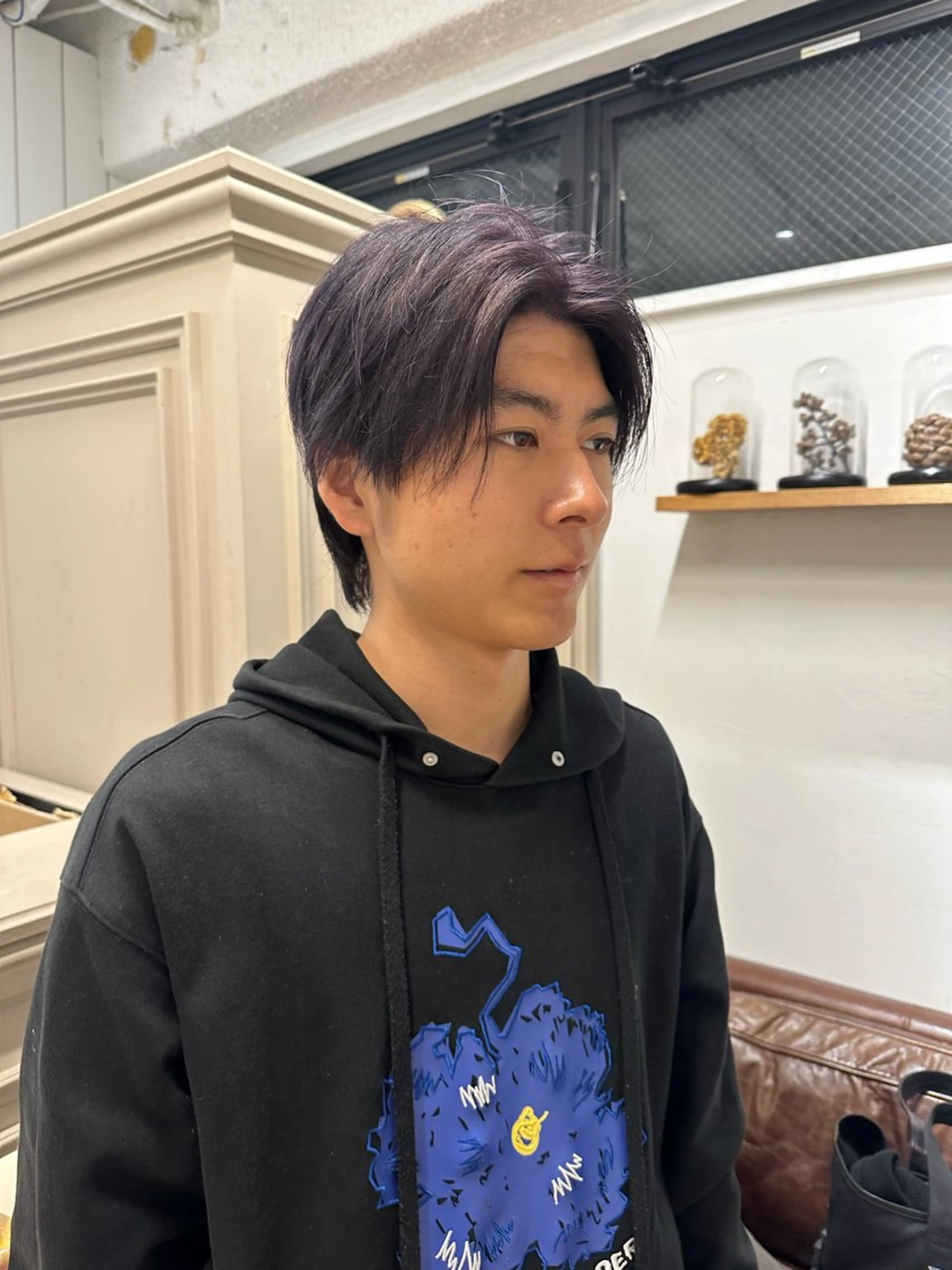 ショート カラー グレージュ ラベンダーカラー ヘアカラー トリートメント REINA☁️透明感 カラー/ぷつっと♡のヘアスタイル