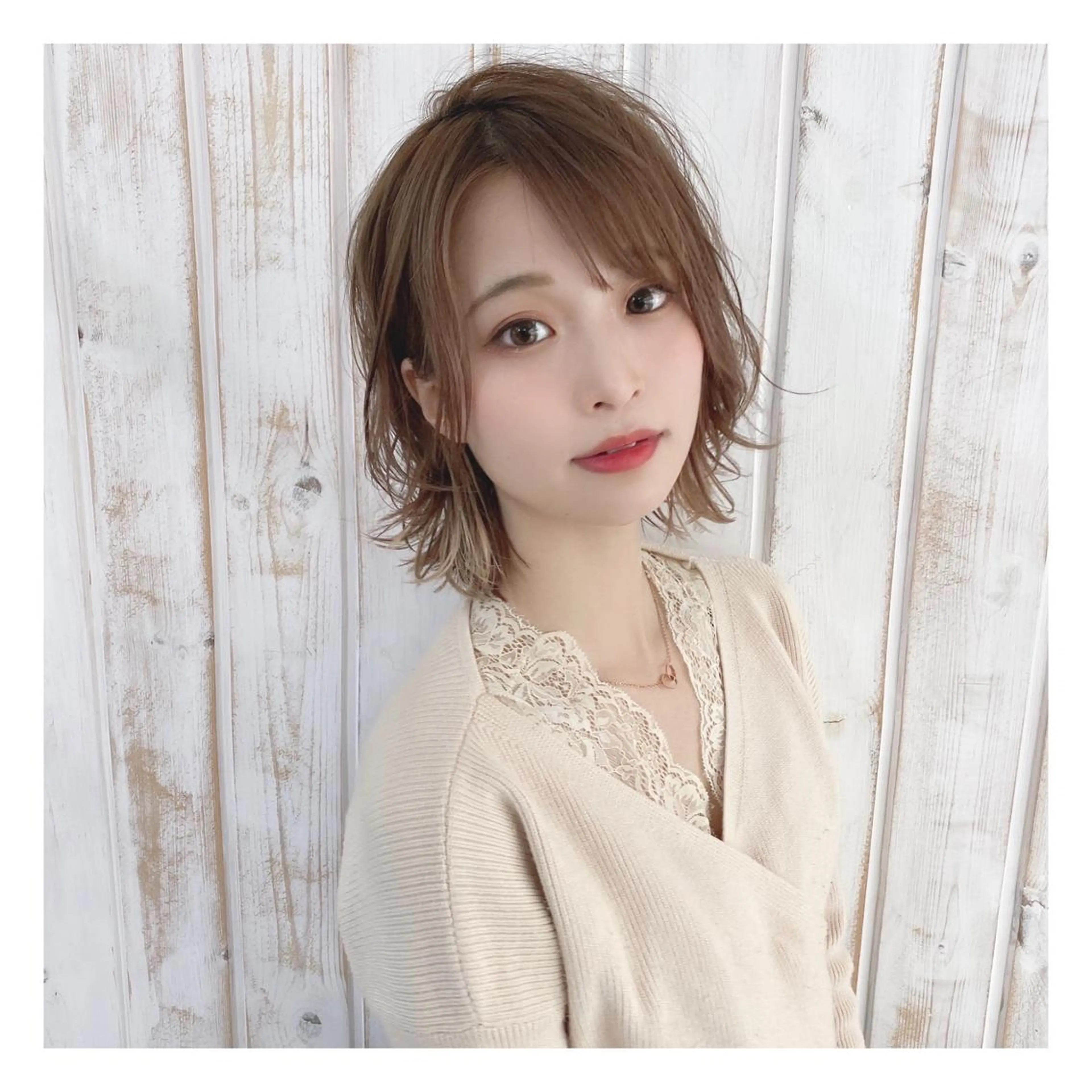 ミディアム カラー 菊池大一 パーマのヘアスタイル