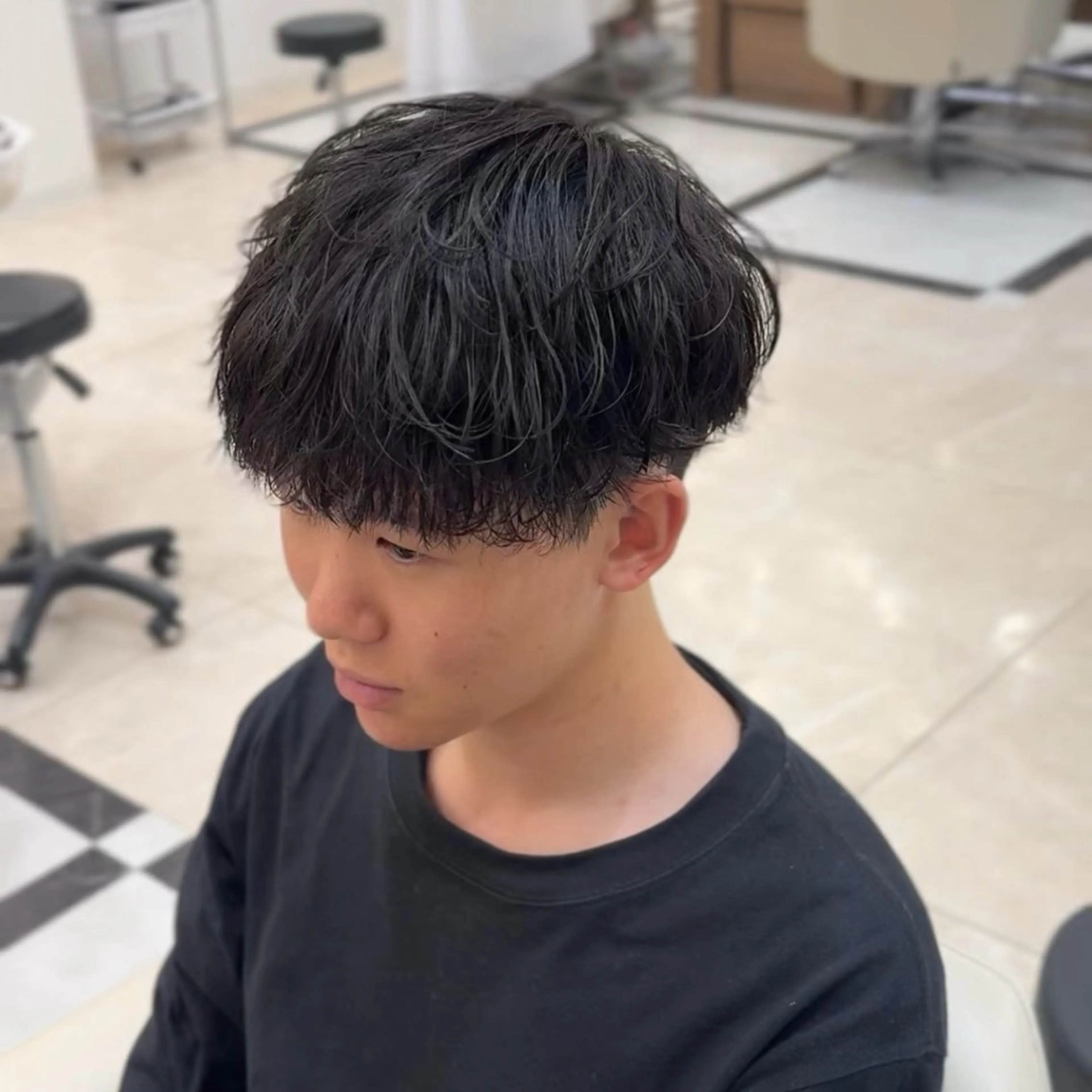 ショート パーマ ヘアアレンジ 名古屋のメンズ特化 美容師/わたるのヘアスタイル