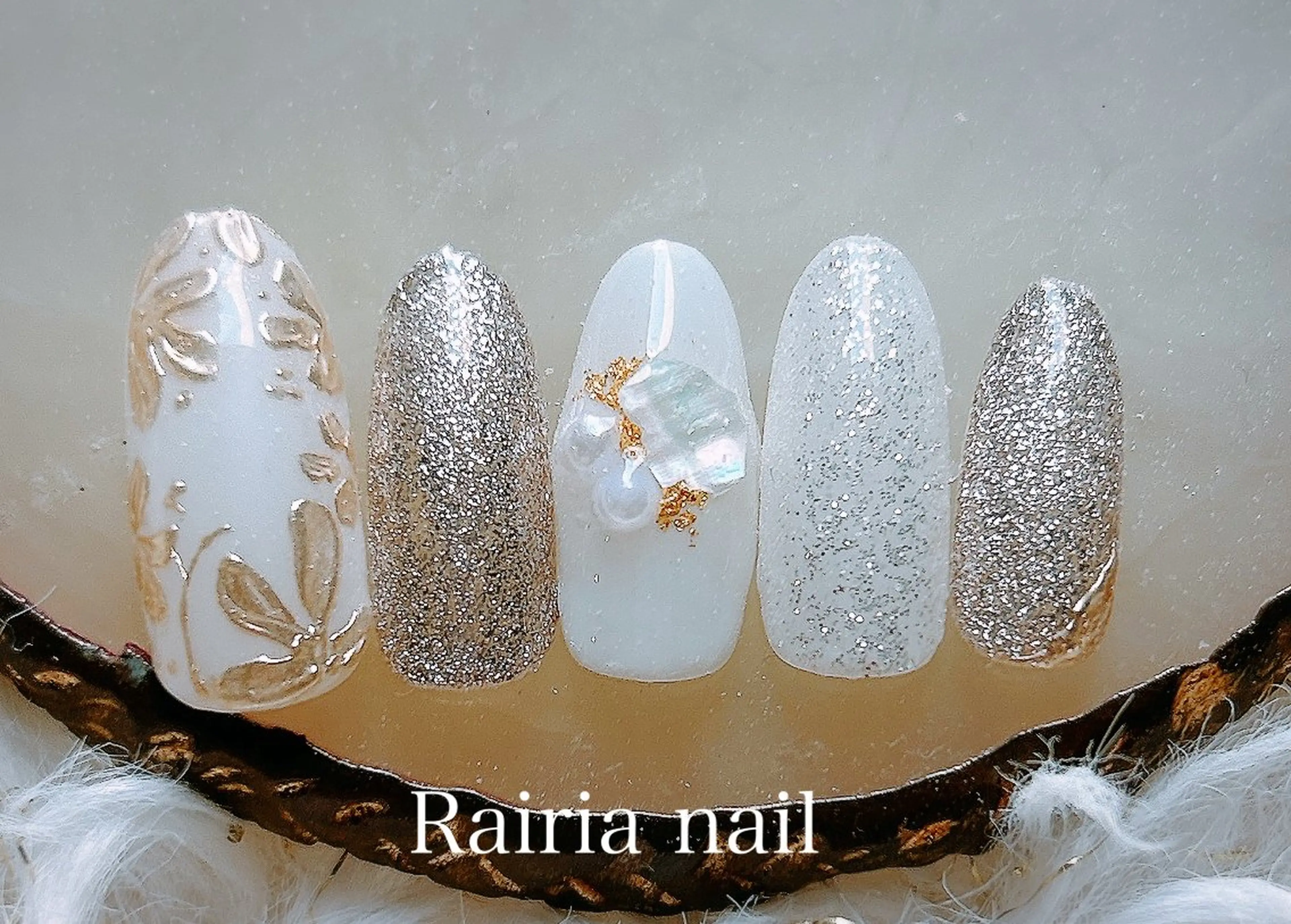 ネイル アートネイル フラワーネイル ジェルネイル ミラーネイル 持ち込み Rairia nail本八幡店のネイルデザイン