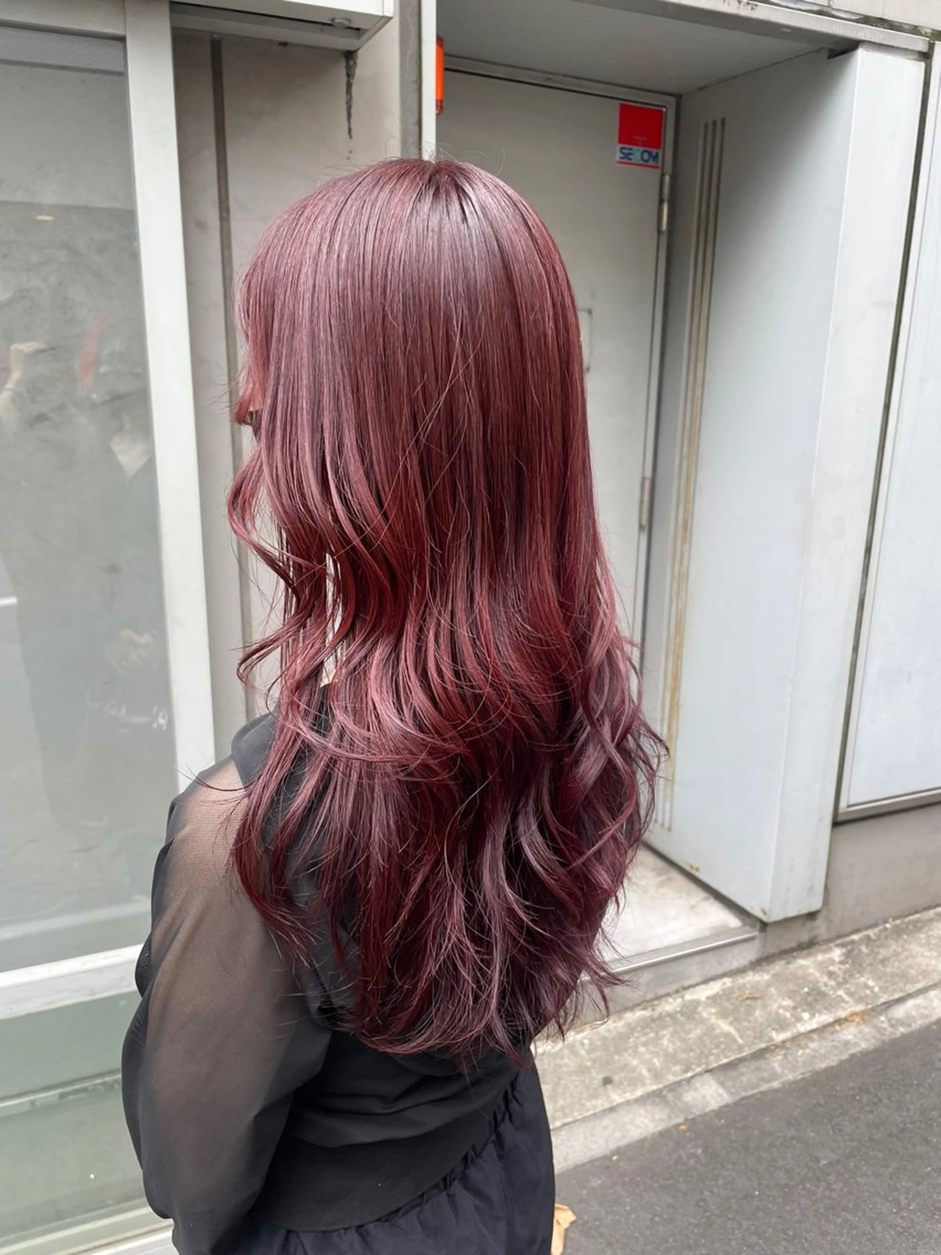 セミロング カラー ヘアカラー トリートメント ヘッドスパ ヘアセット 大人っぽ♡上品な暖色 ♡ブリーチなし♡のヘアスタイル