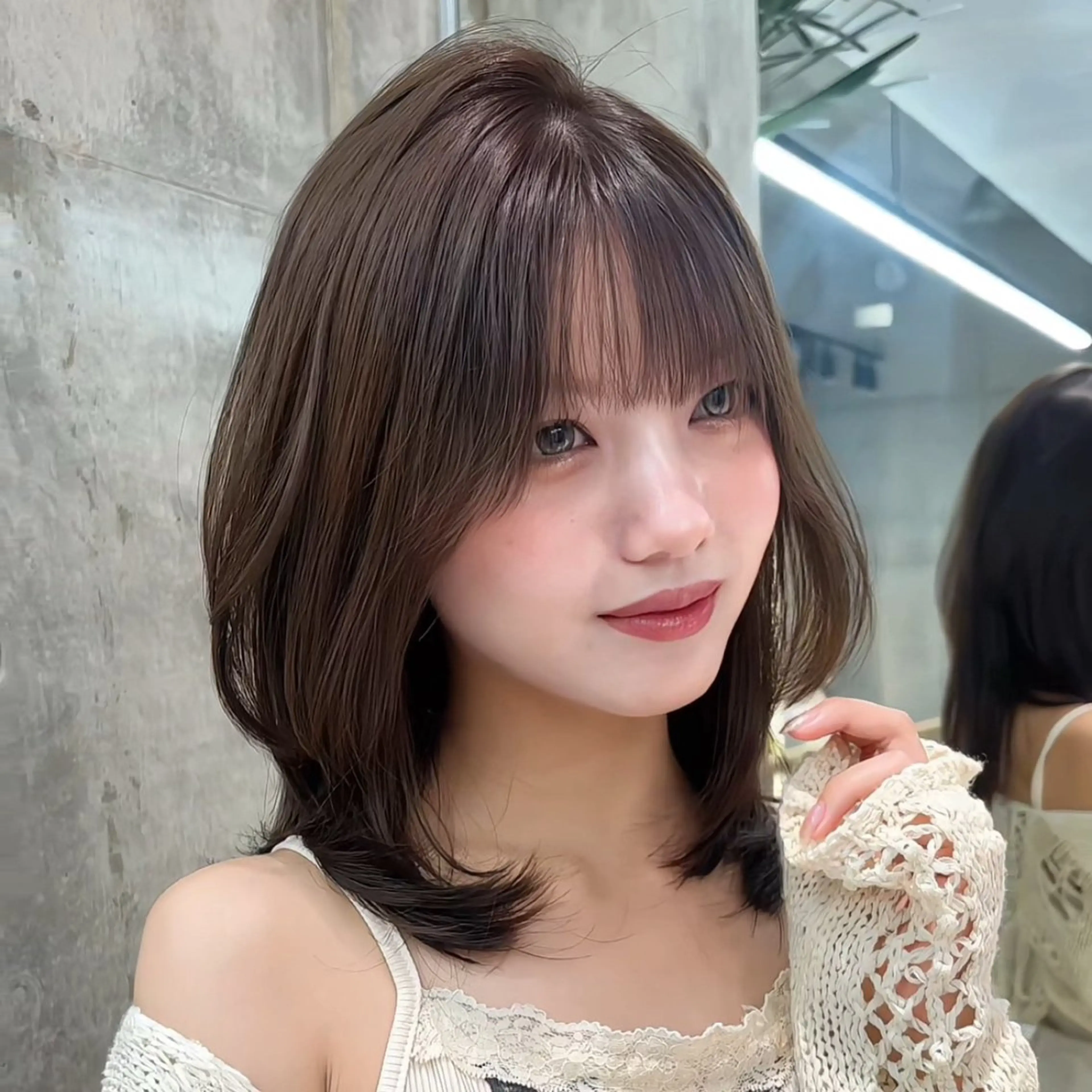 ミディアム カラー ミディアムレイヤー 伸ばしかけ レイヤーカット カット ヘアカラー トリートメント 🎀𝑆𝐴𝑅𝐴 /レイヤーカット🎀のヘアスタイル