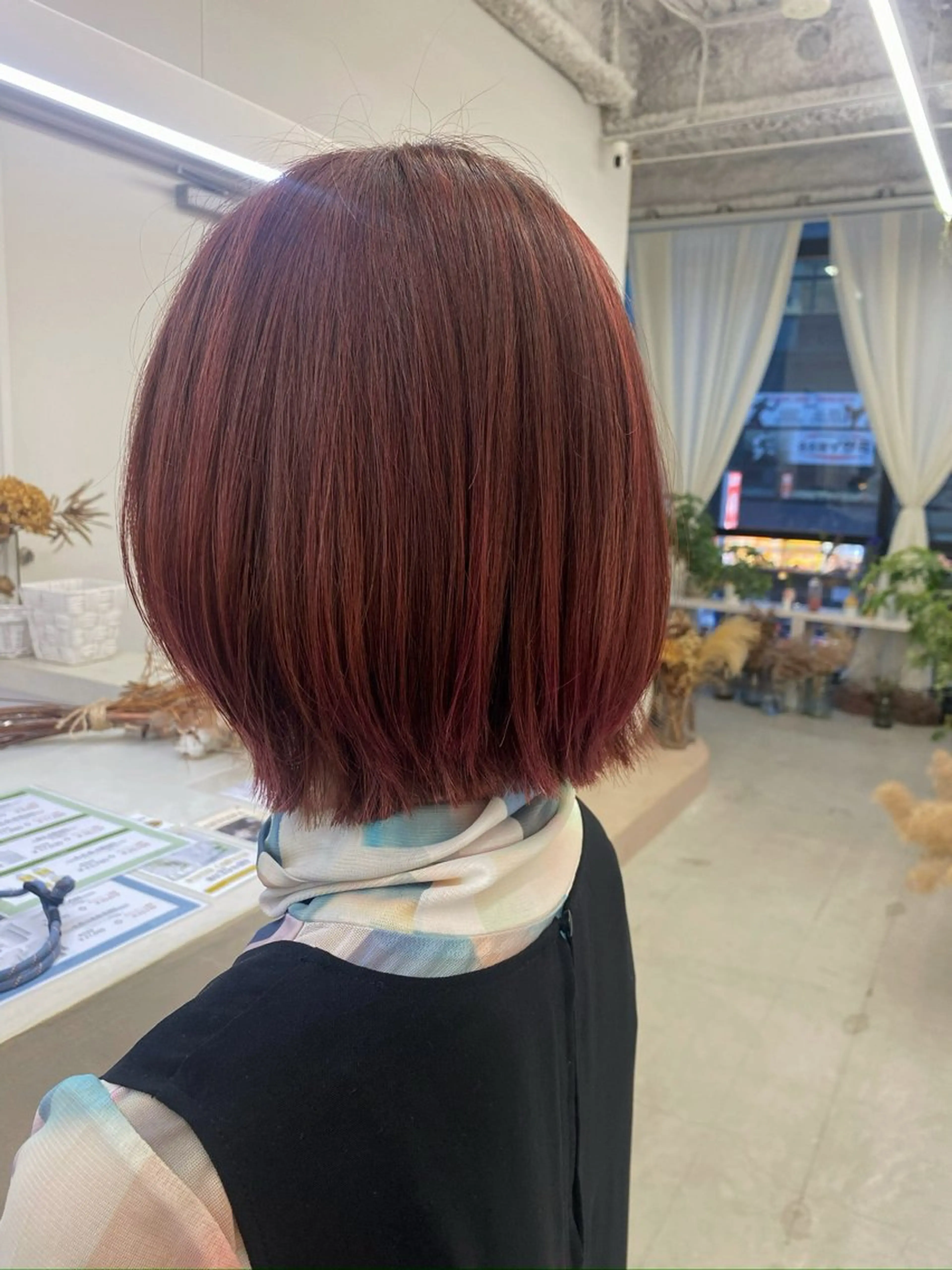 ミディアム カット ヘアカラー トリートメント 🌻花屋併設🌻濱 幸帆のヘアスタイル