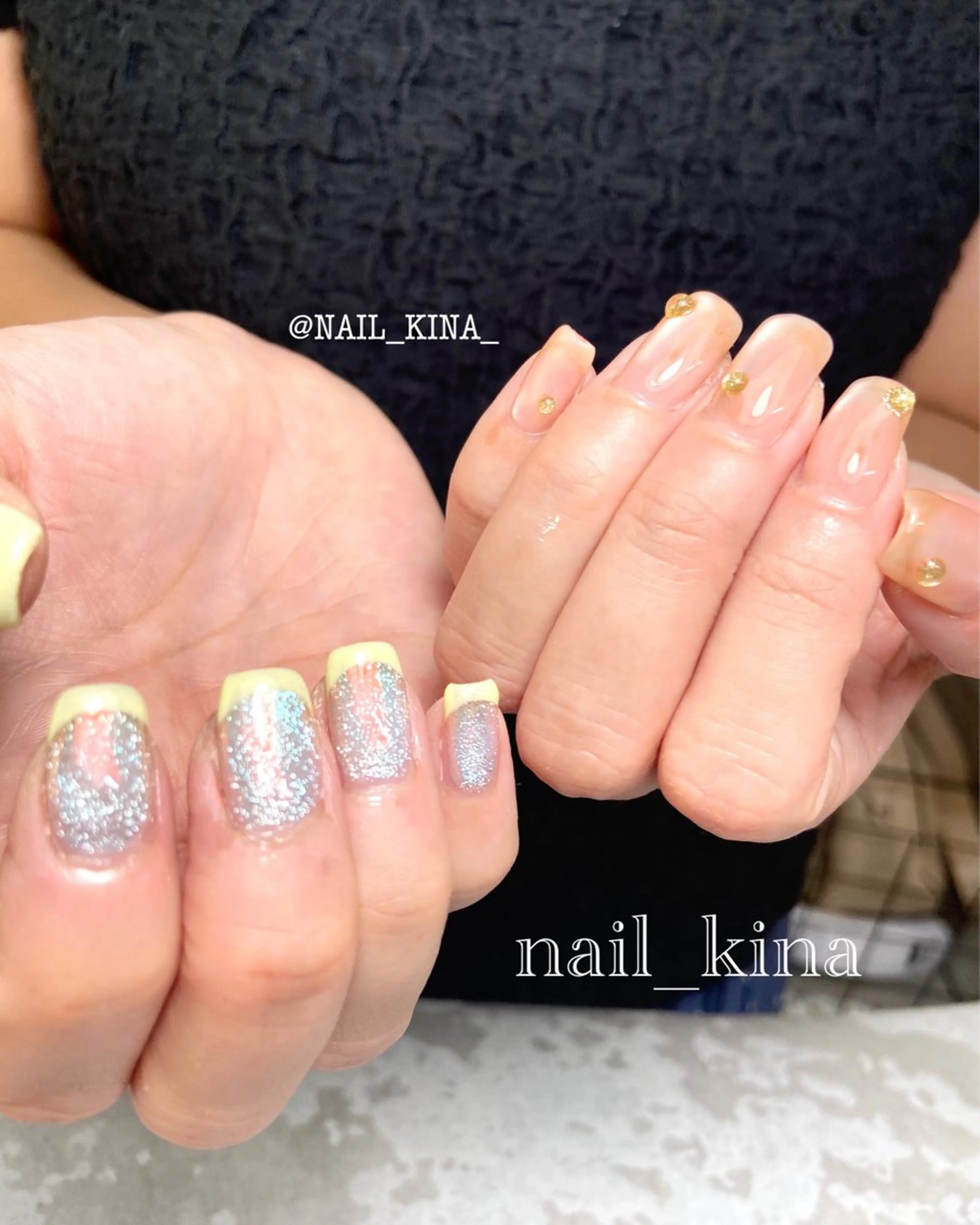 ネイル フレンチネイル マグネットネイル ハンドネイル nail_ kinaのネイルデザイン