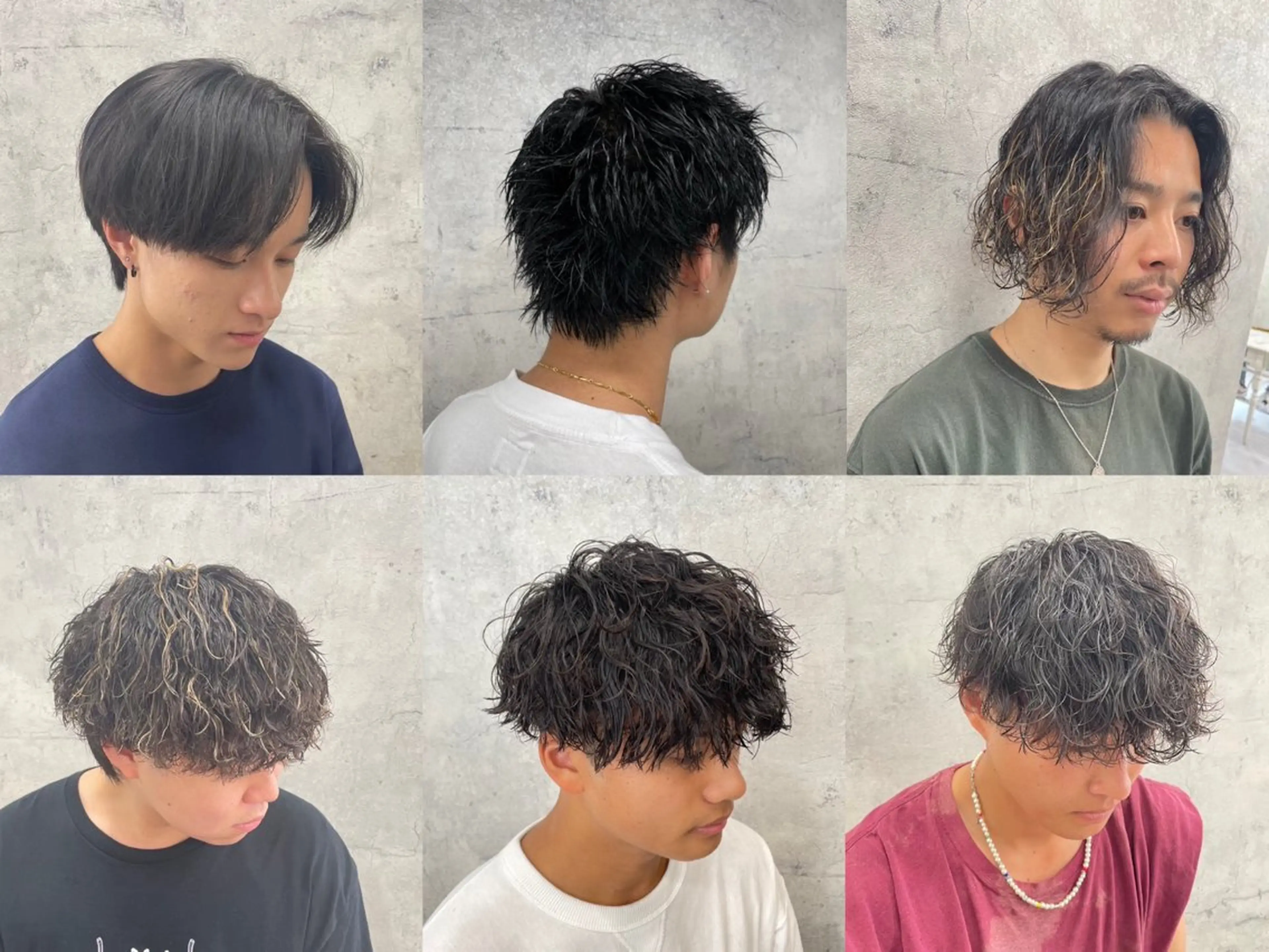 ミディアム メンズ ミディアムパーマ メンズパーマ レイヤー/艶カラー 🫧守利のヘアスタイル