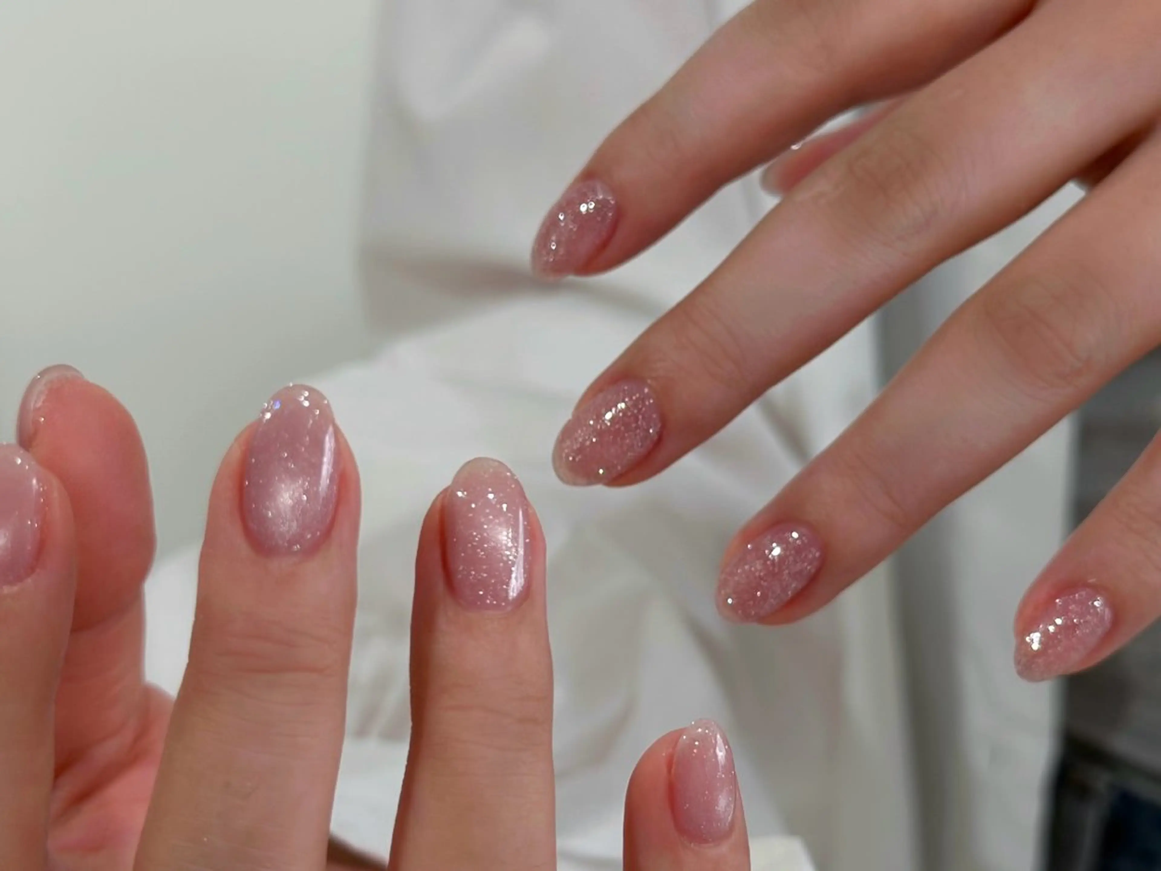 ネイル マグネットネイル オフィスネイル ピンク シンプルネイル ハンドネイル ANOVA所属・ANOVA アノヴァのネイルデザイン