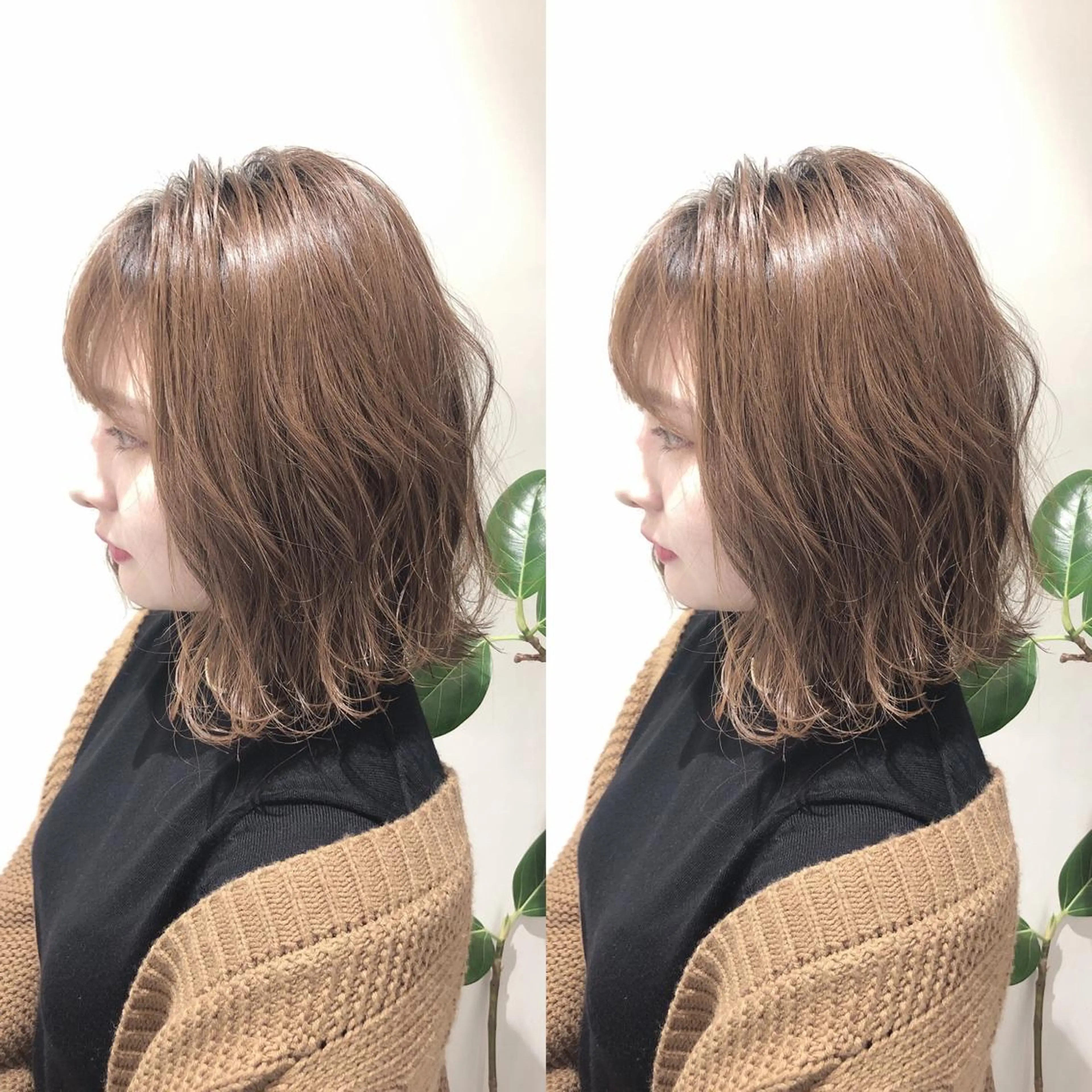 ミディアム ボブ韓国風レイヤー 髪質改善/畠中ケントのヘアスタイル