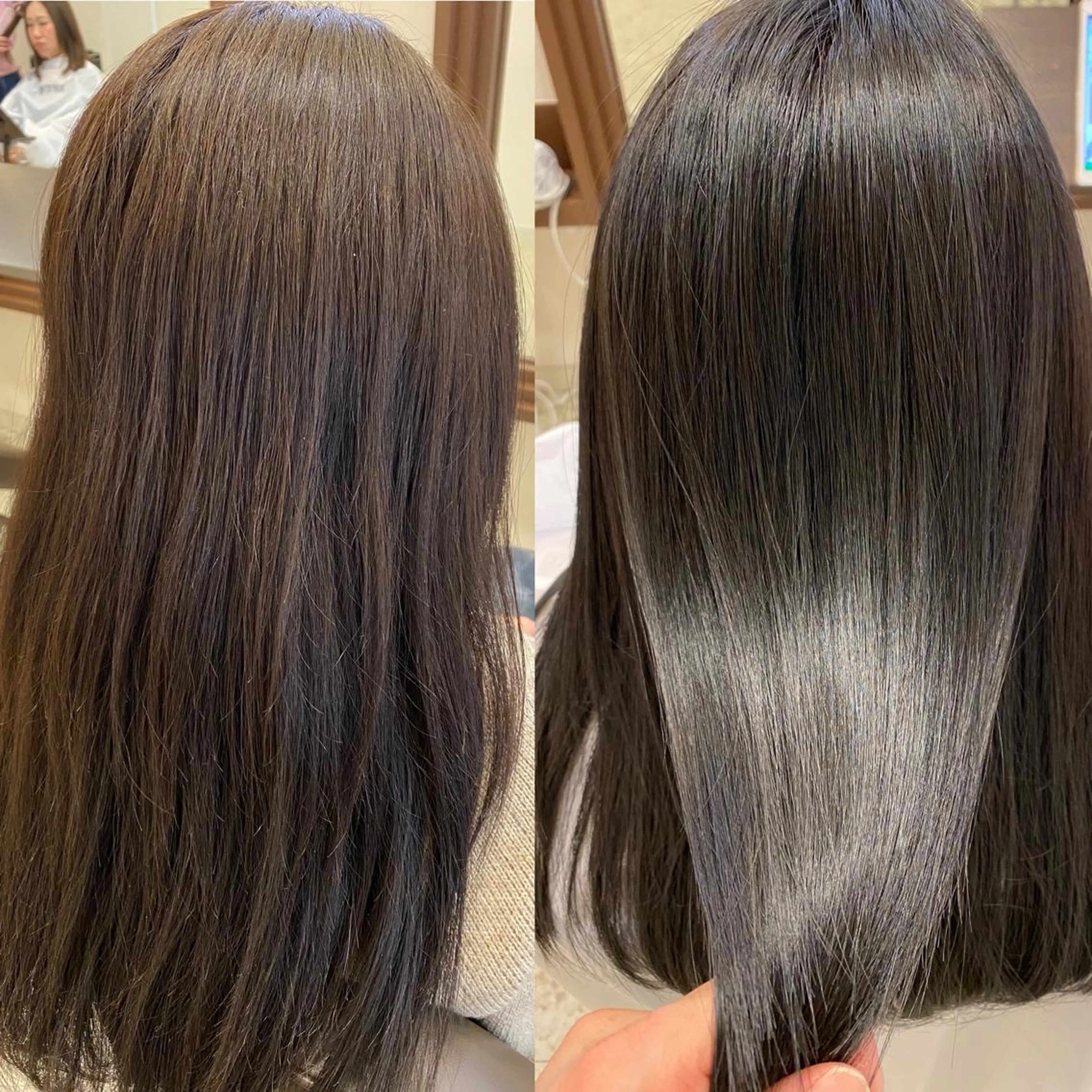 ロング カラー アクアカラー 髪質改善 ロング トリートメント 藤原 克宏のヘアスタイル